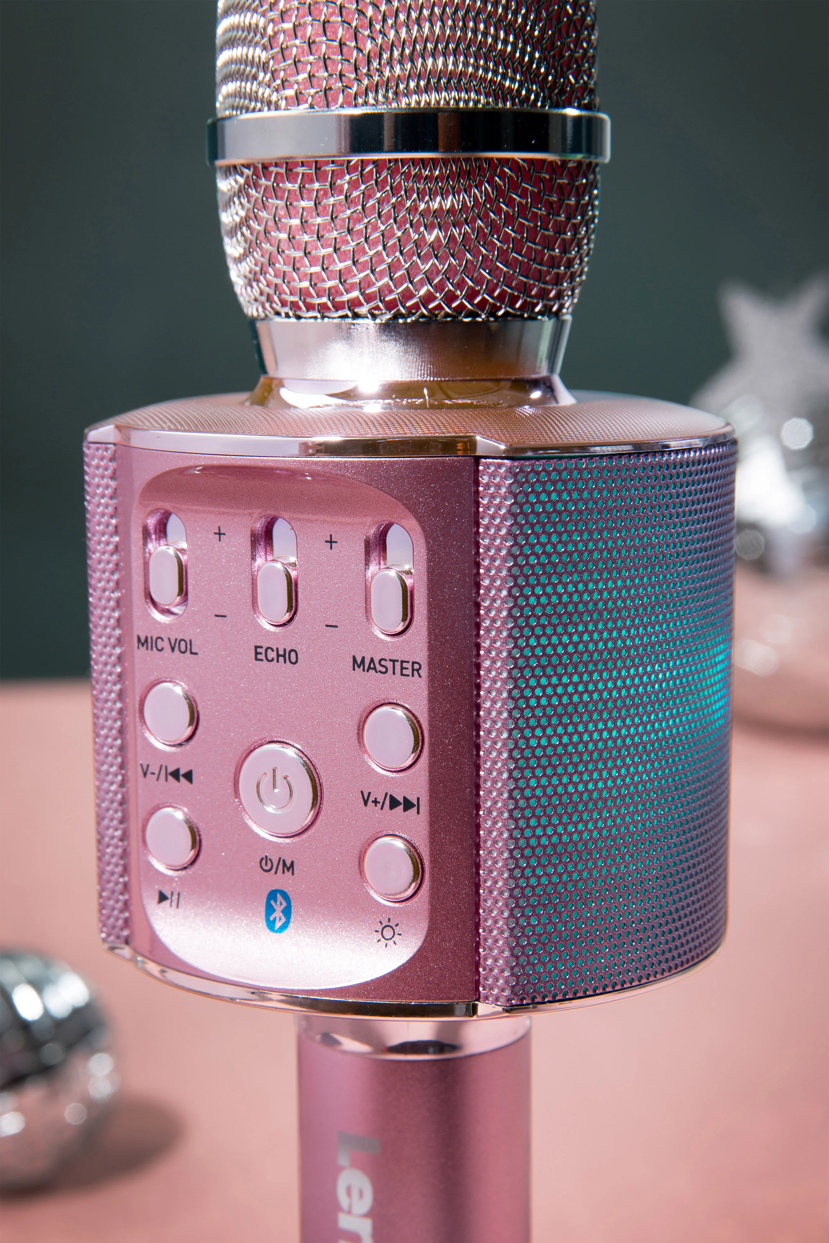 LENCO BMC-090PK - Karaoke Bluetooth® microfoon met speaker en verlichting - Roze - Image 7