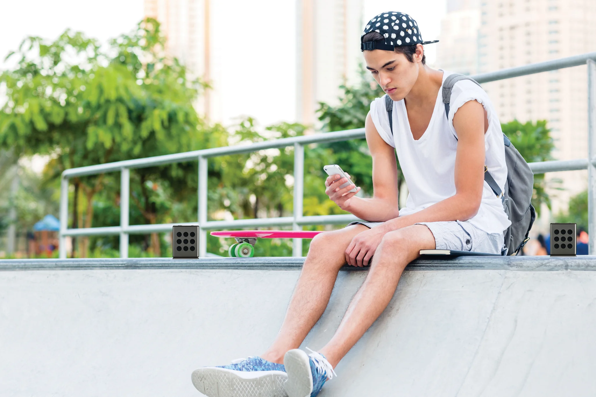 LENCO BTP-200BK - Bluetooth® Stereo Speaker set met 8 uur speeltijd met accessoires - Grijs - Image 7