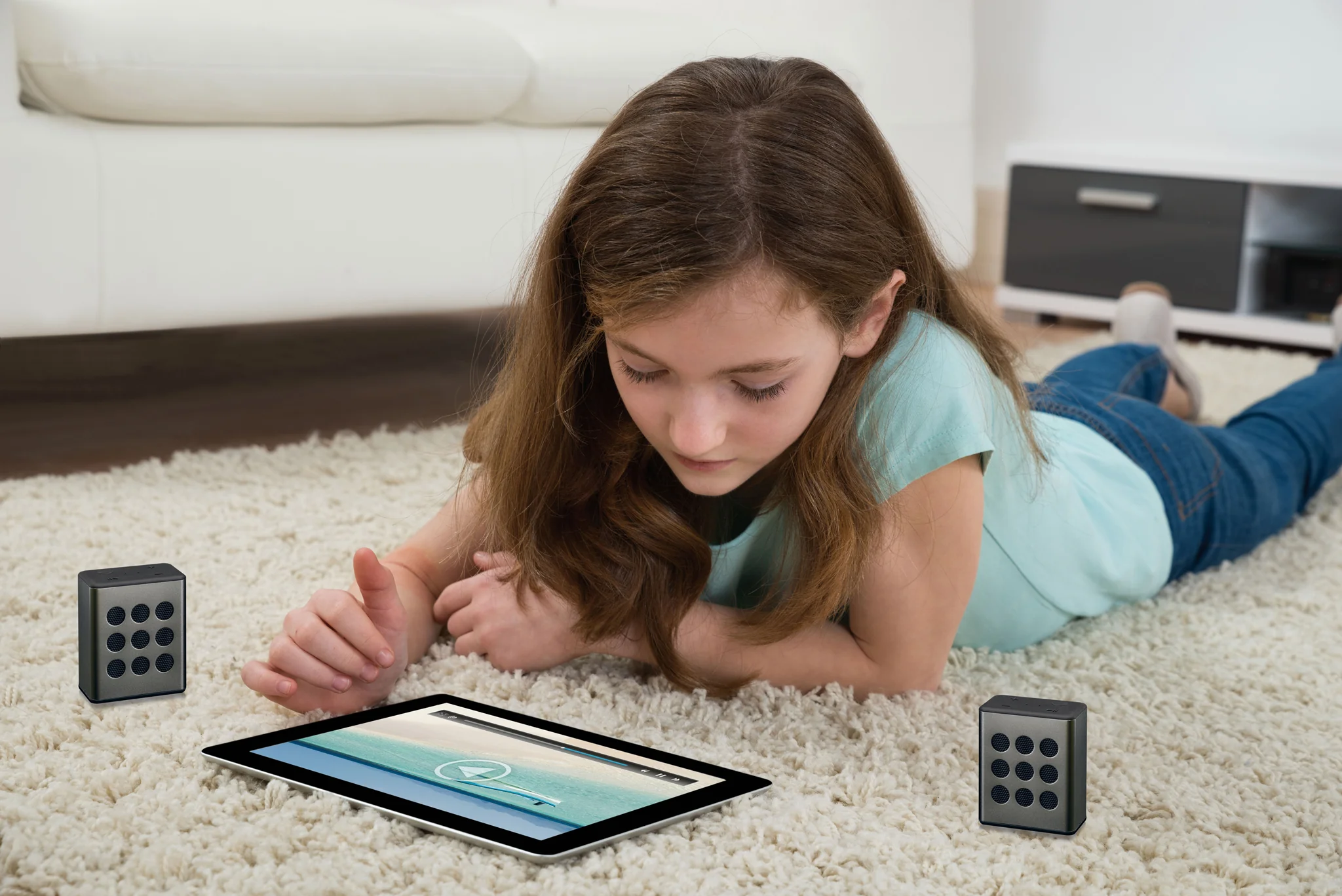 LENCO BTP-200BK - Bluetooth® Stereo Speaker set met 8 uur speeltijd met accessoires - Grijs - Image 8