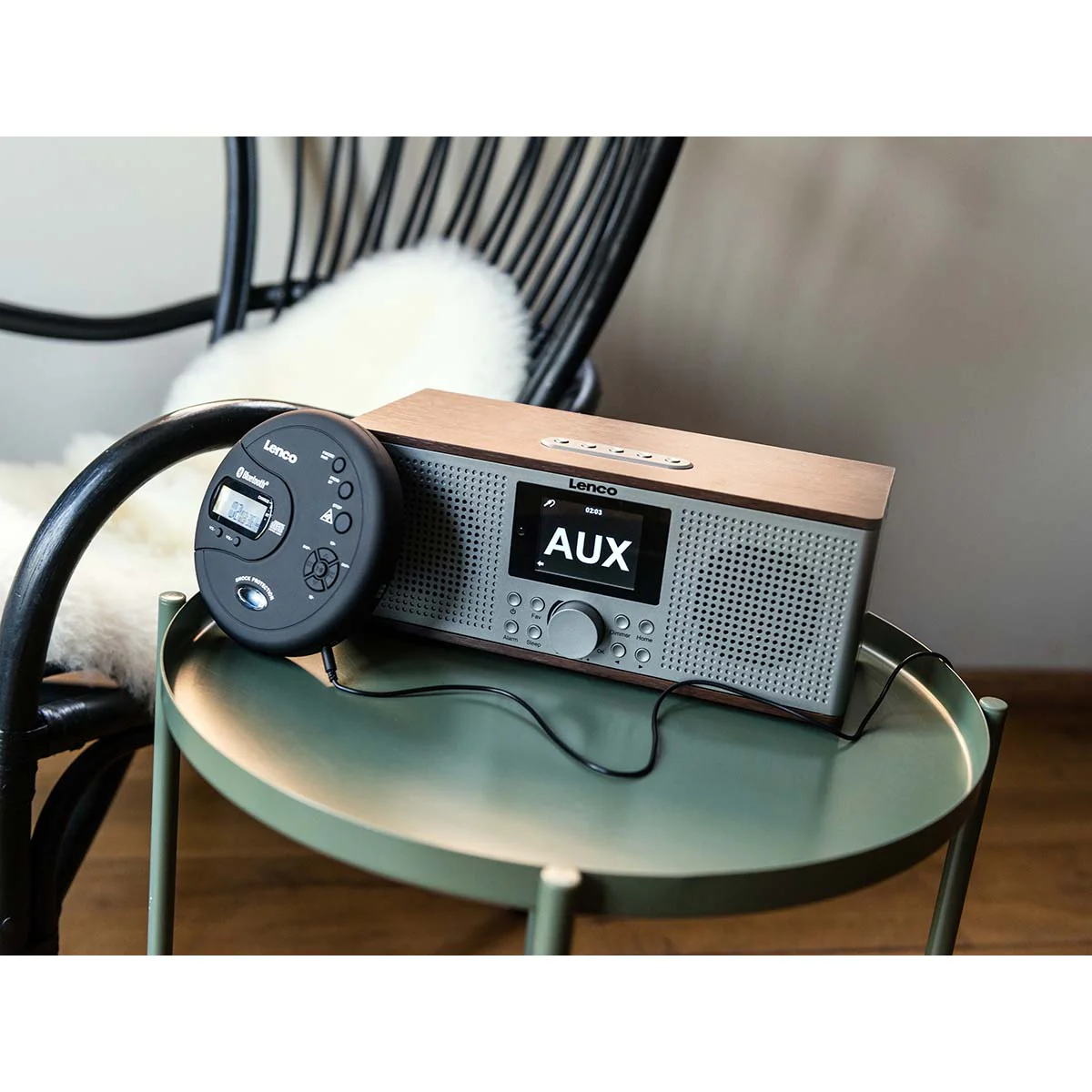 LENCO CD-300BK - Draagbare Bluetooth® CD-MP3 speler met anti-shock - Zwart - Image 7