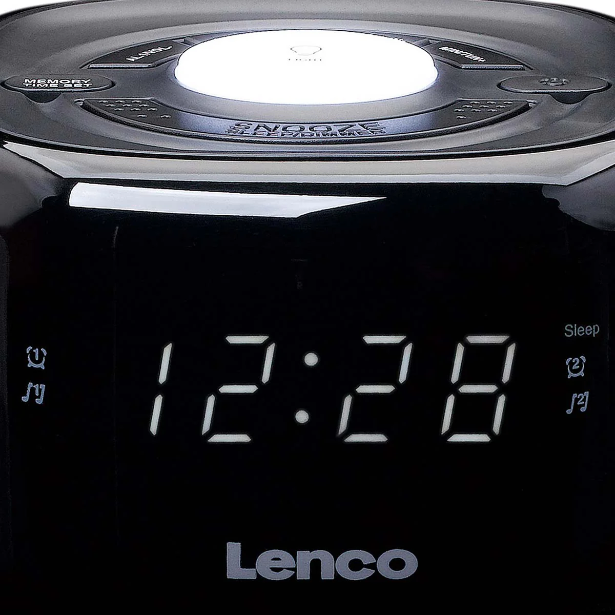 LENCO CR-12BK - FM Wekkerradio met nachtlamp - Zwart - Image 5