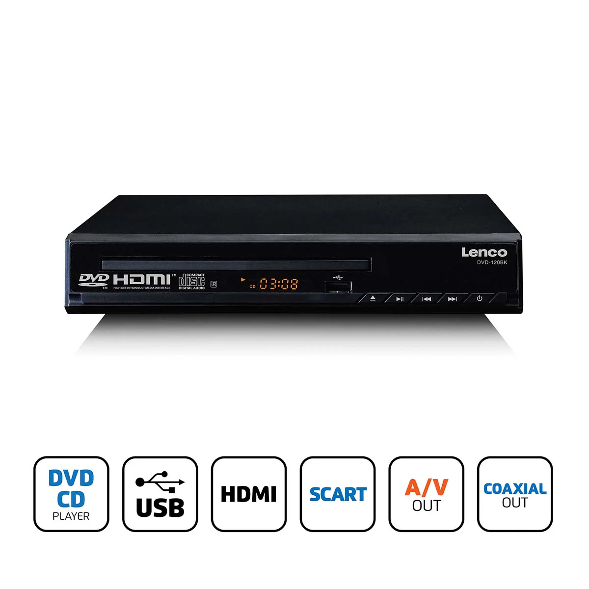 LENCO DVD-120BK - DVD-speler met HDMI en Afstandsbediening - Image 8