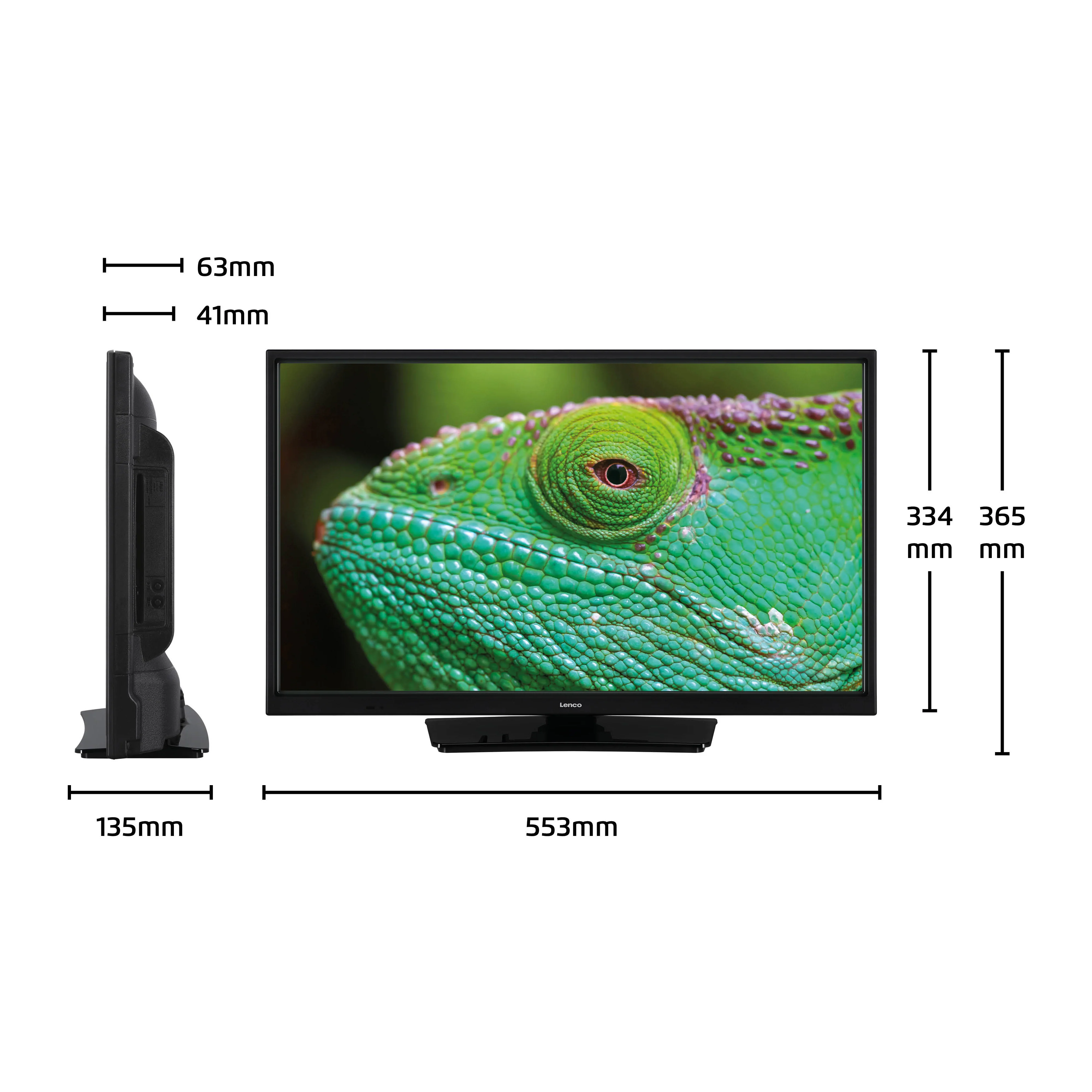 LENCO DVL-2483BK (V2) - 24" Smart TV met ingebouwde DVD speler en 12V auto adapter - Zwart - Image 15