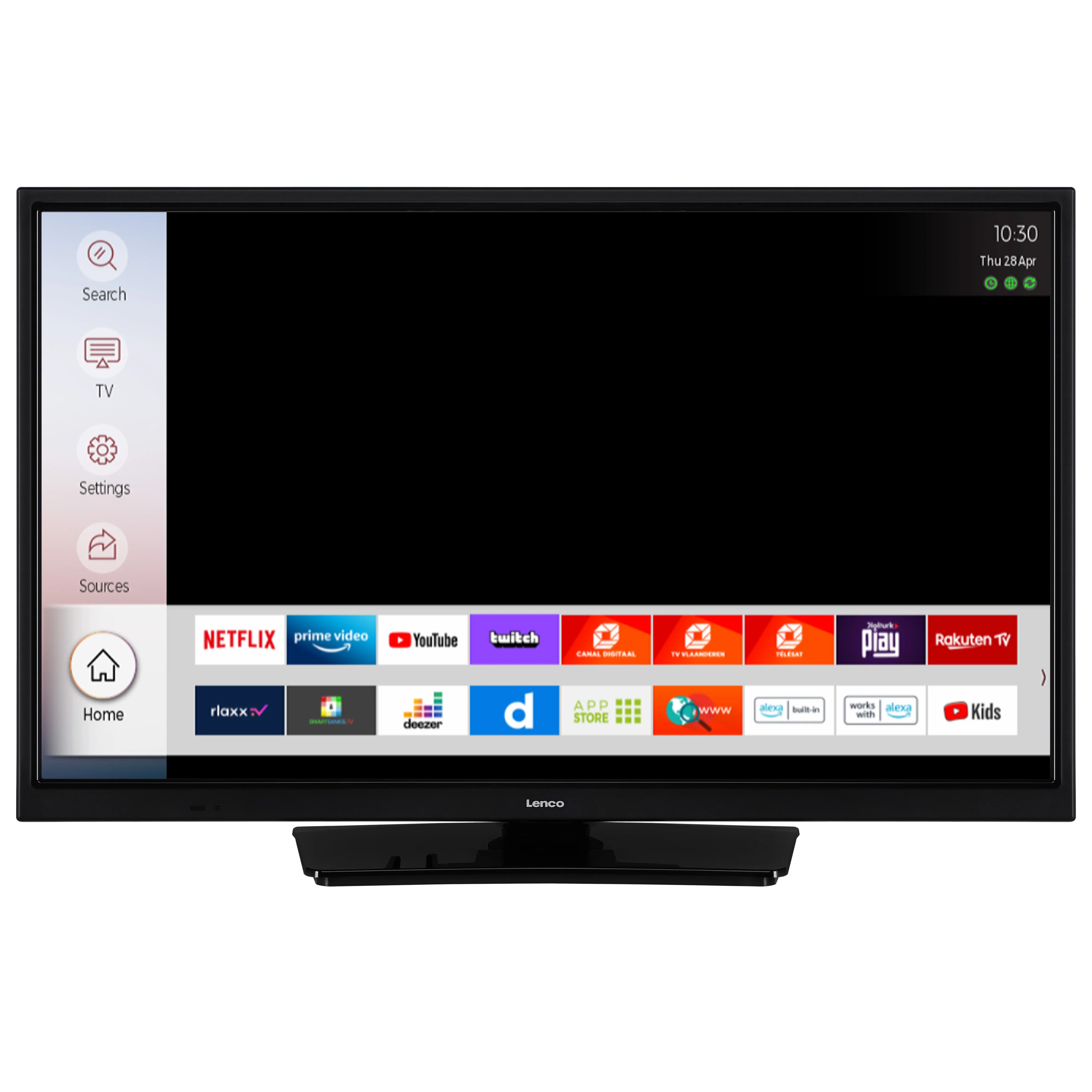 LENCO DVL-2483BK (V2) - 24" Smart TV met ingebouwde DVD speler en 12V auto adapter - Zwart - Image 4