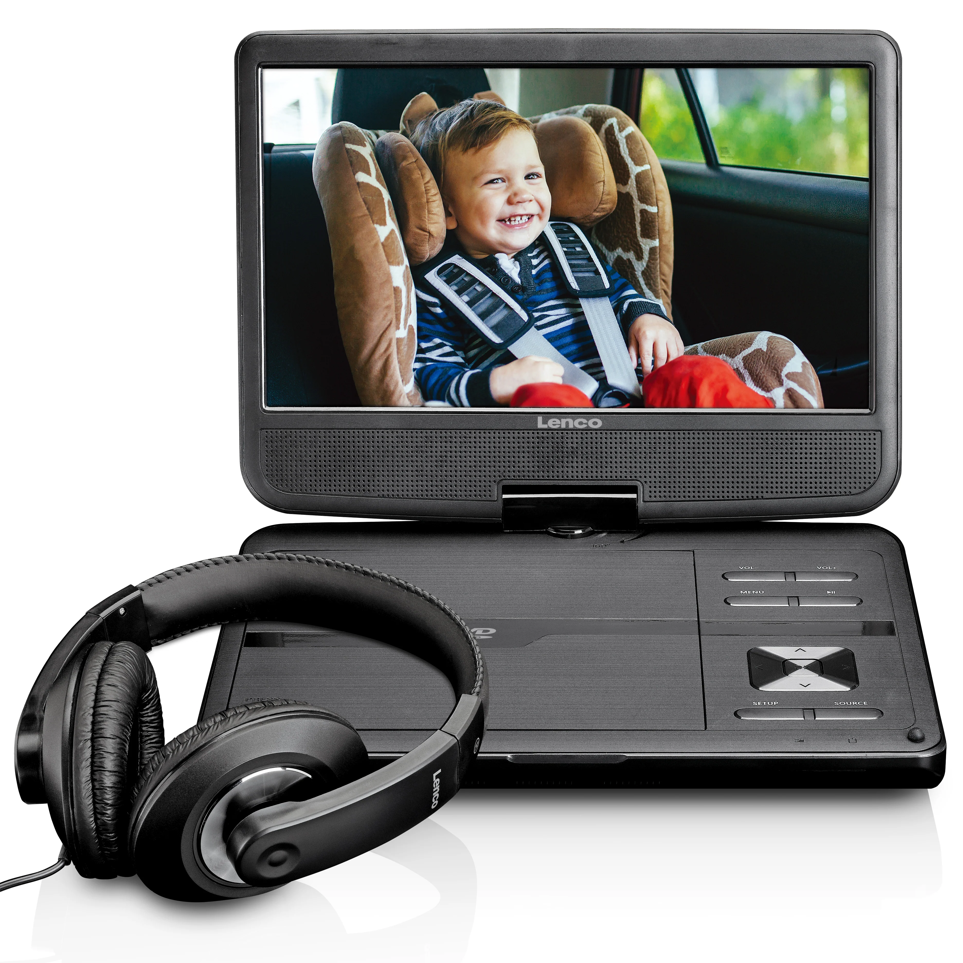 LENCO DVP-1010BK - Portable 10" DVD-speler met USB-hoofdtelefoon-ophangbeugel - Image 13