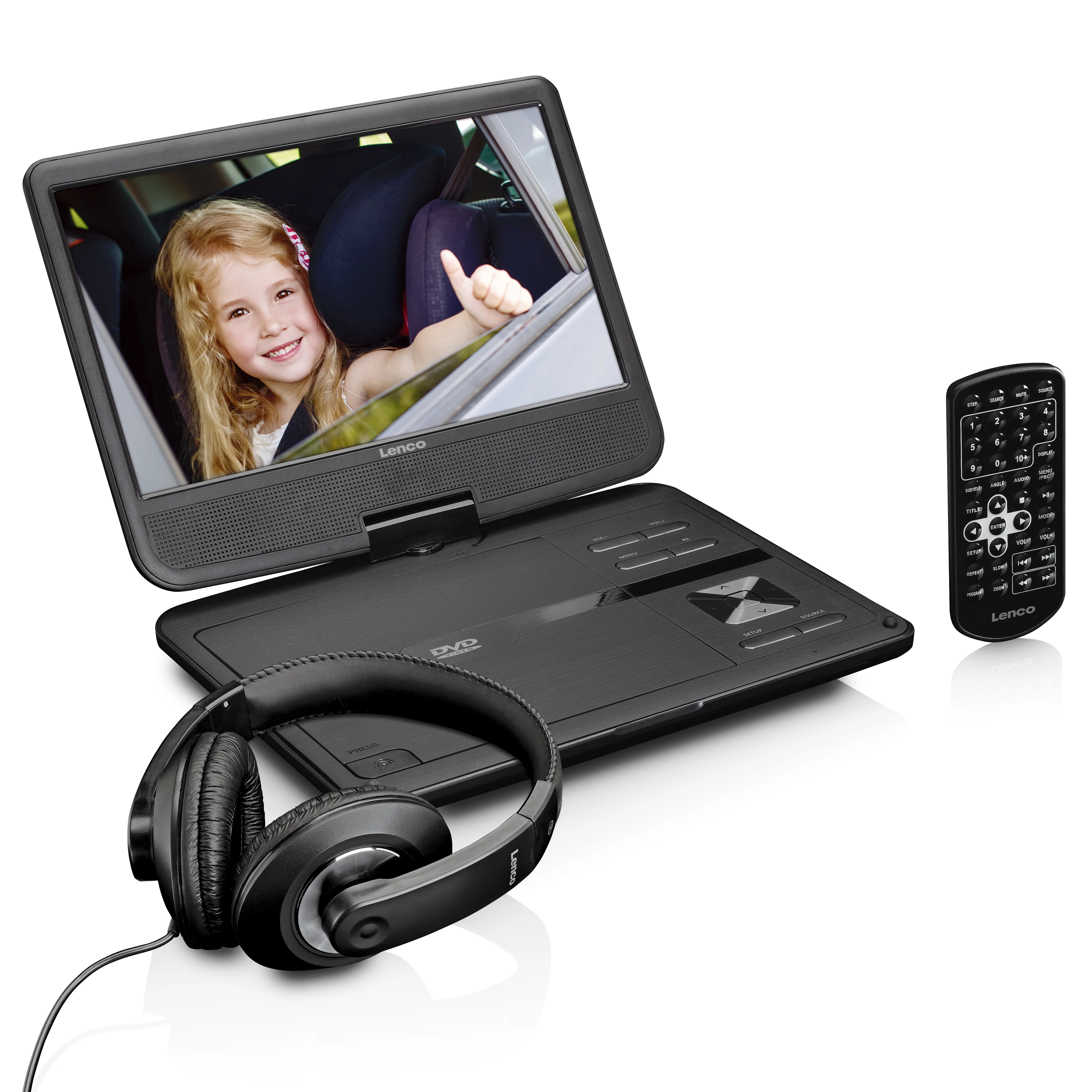 LENCO DVP-1010BK - Portable 10" DVD-speler met USB-hoofdtelefoon-ophangbeugel - Image 14