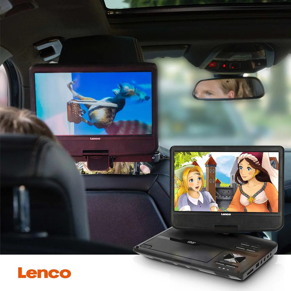 LENCO DVP-1010BK - Portable 10" DVD-speler met USB-hoofdtelefoon-ophangbeugel - Image 15