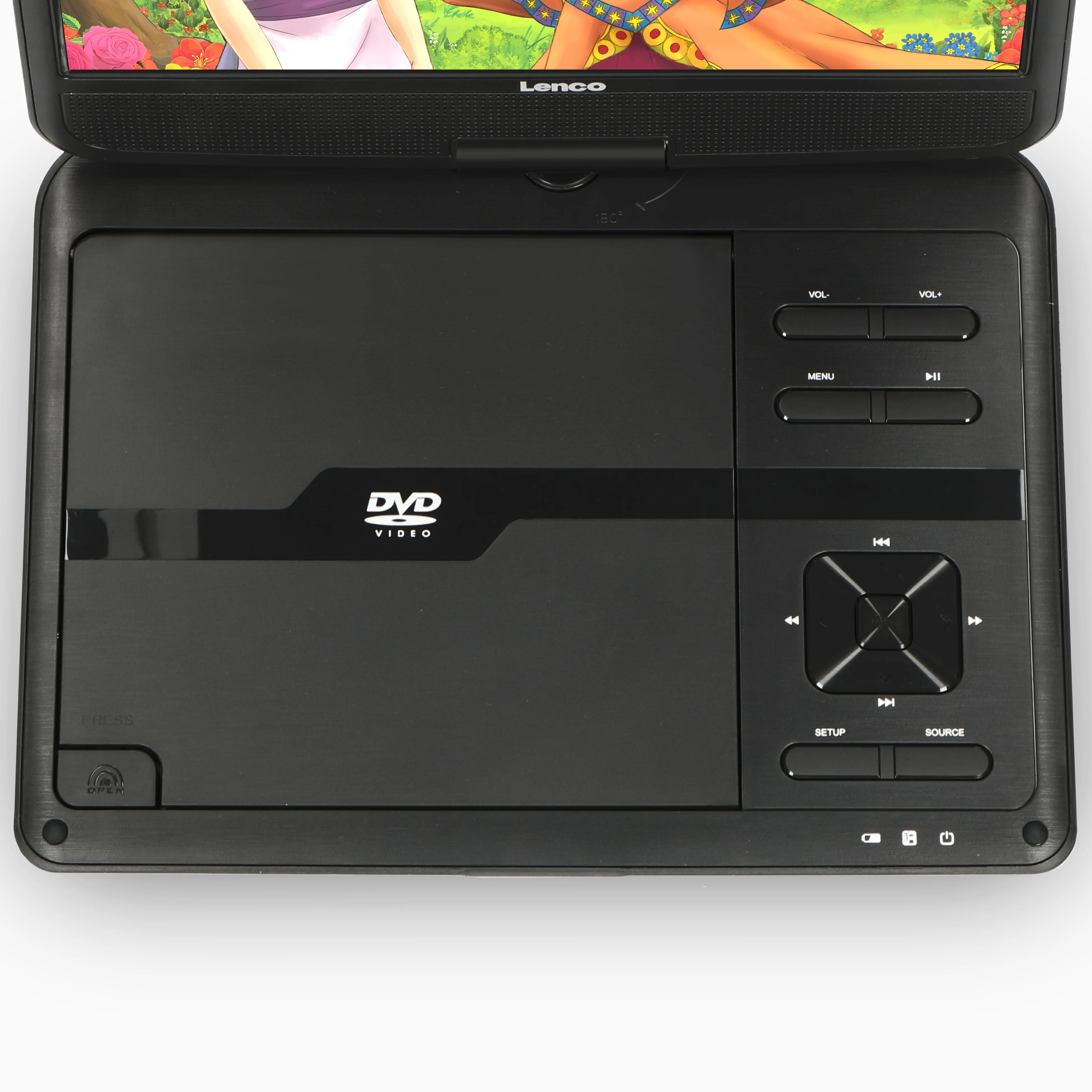 LENCO DVP-1046BK - 2x 10 inch draagbare DVD speler met oplaadbare batterij, twee hoofdtelefoons en twee montagebeugels voor in de auto - Zwart - Image 3