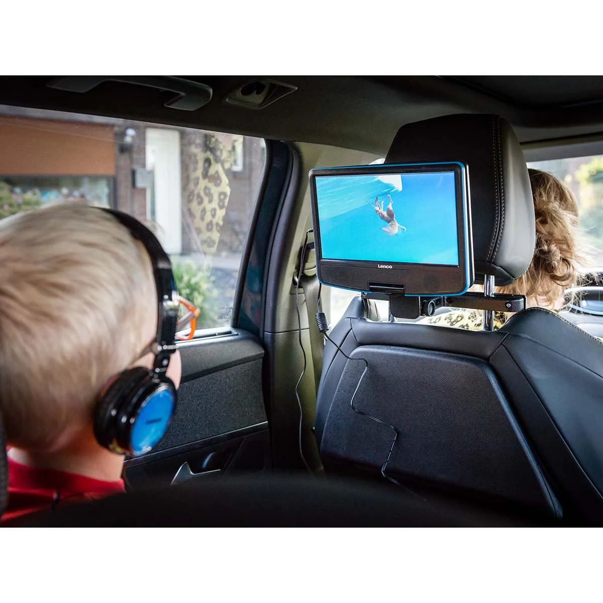 LENCO DVP-910BU - Portable 9" DVD-speler met USB-hoofdtelefoon en ophangbeugel - Blauw/zwart - Image 16