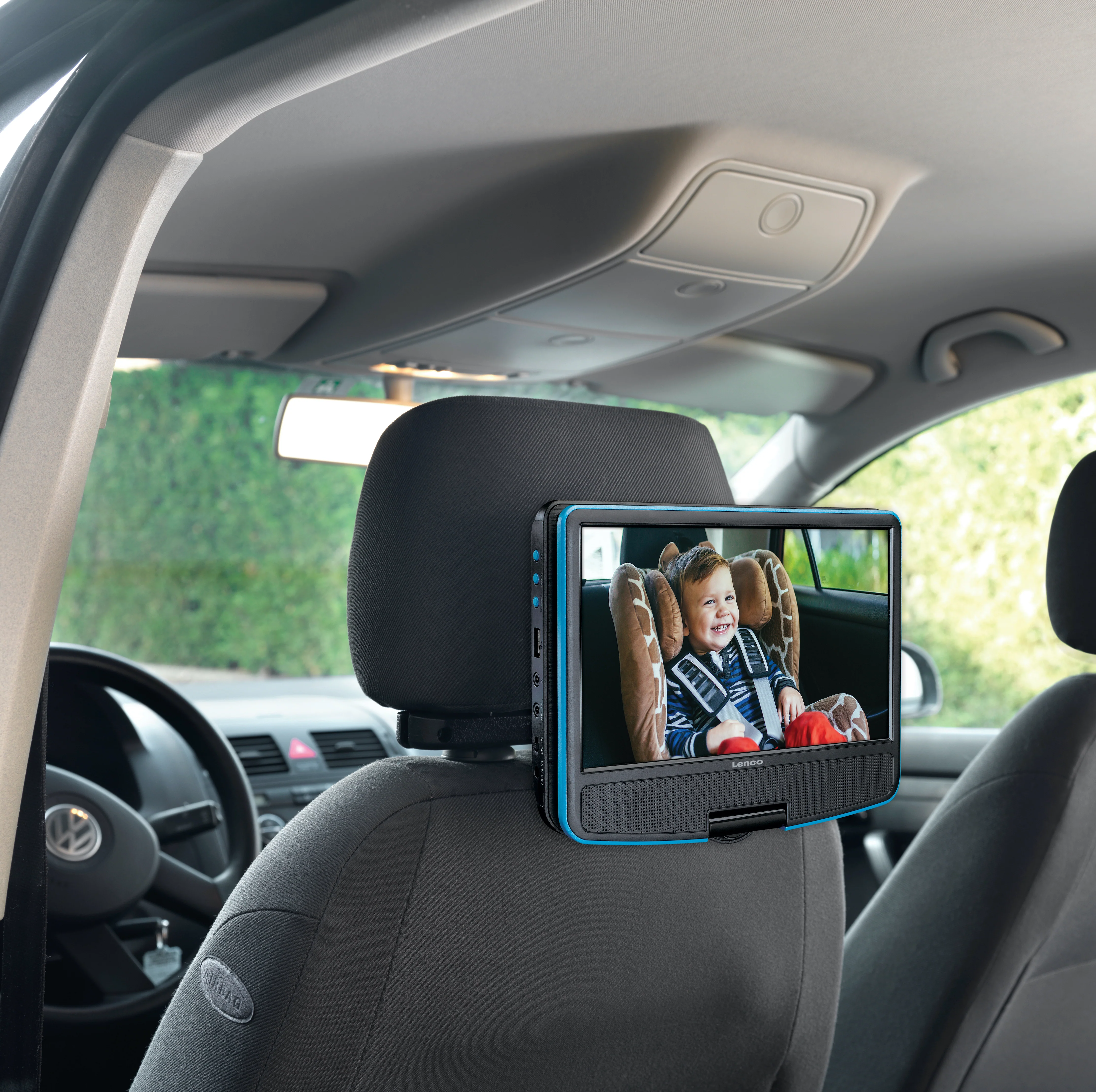 LENCO DVP-910BU - Portable 9" DVD-speler met USB-hoofdtelefoon en ophangbeugel - Blauw/zwart - Image 27
