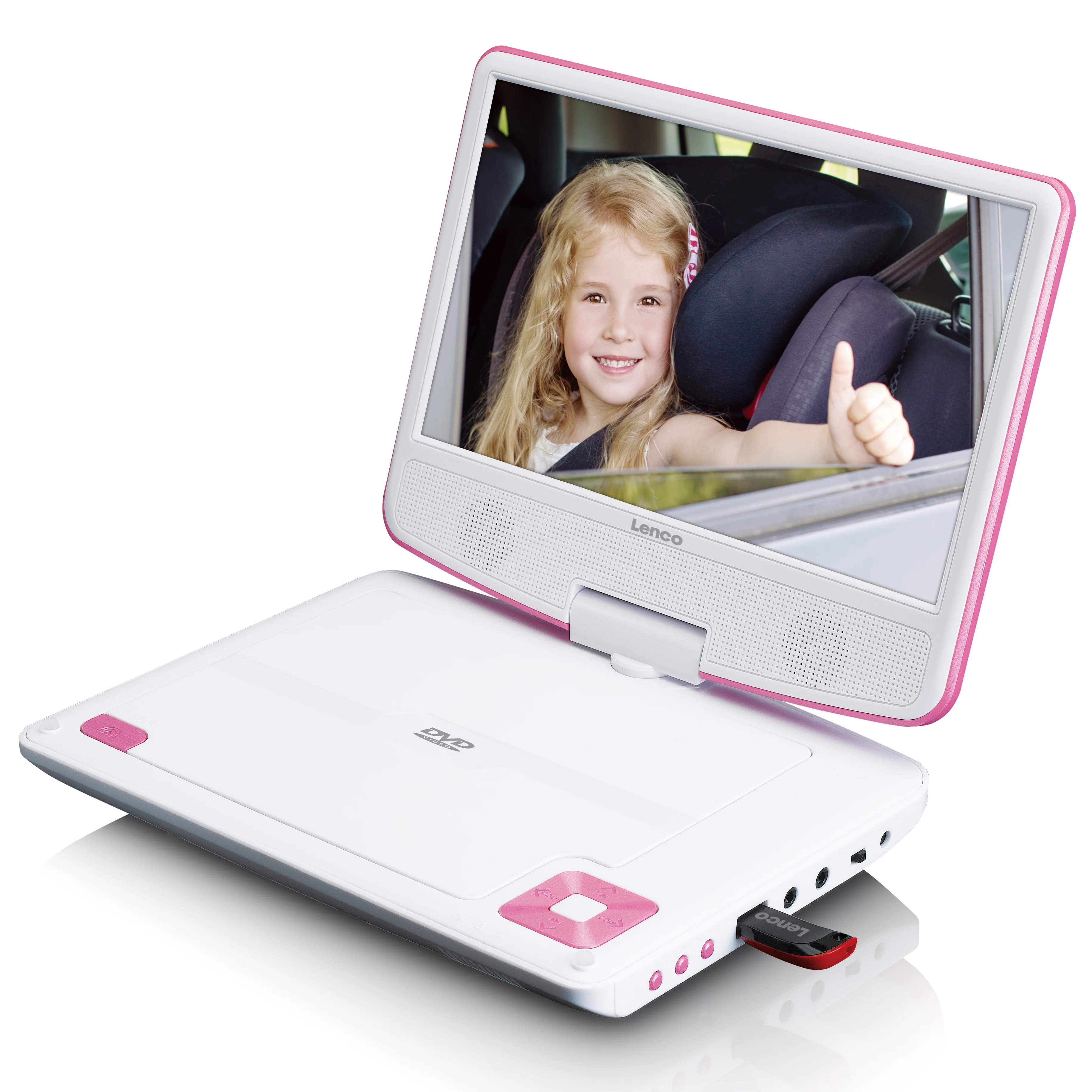 LENCO DVP-910BU - Portable 9" DVD-speler met USB-hoofdtelefoon en ophangbeugel - Blauw/zwart - Image 28