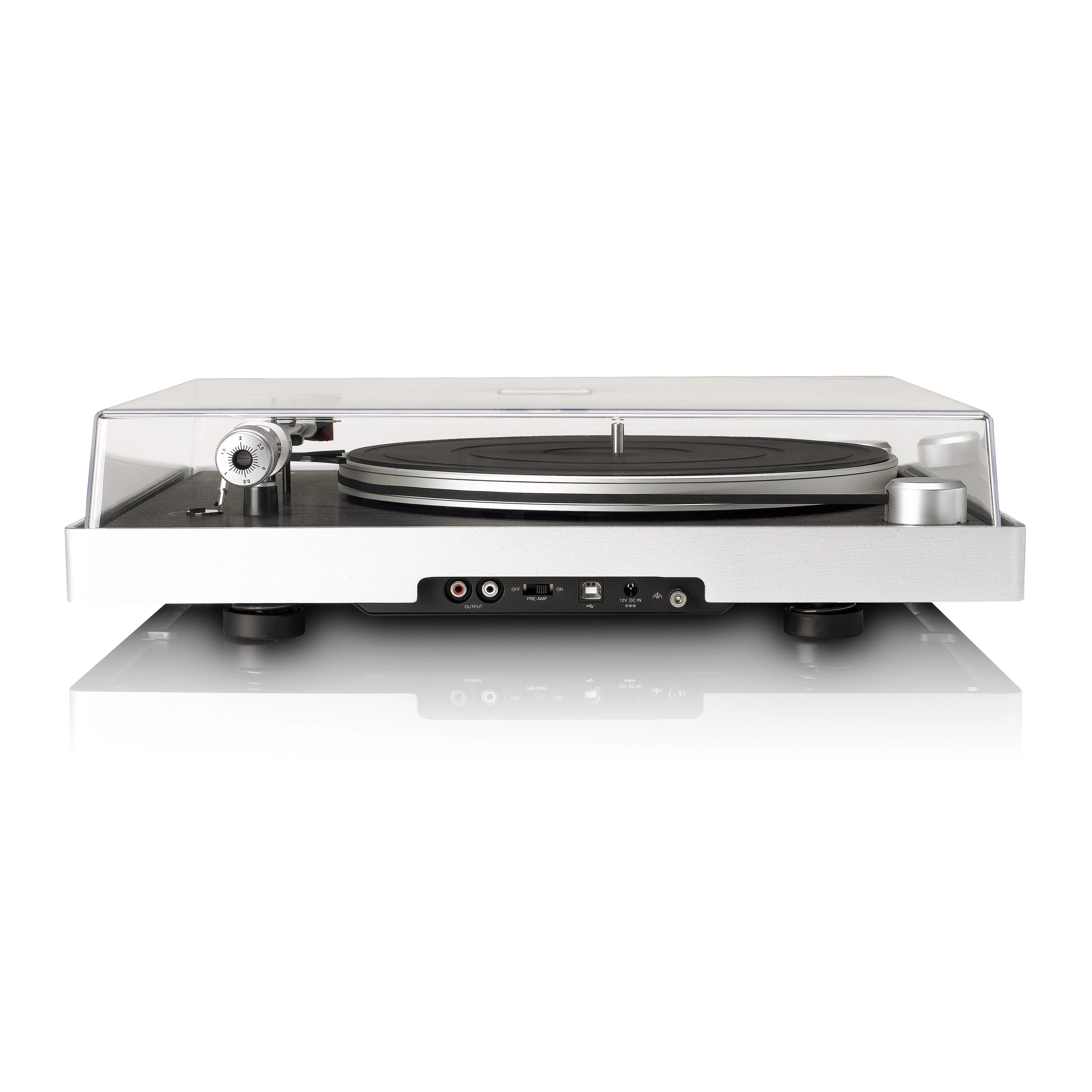 LENCO L-455BK - Platenspeler met zichtbare riemaandrijving, frame van geborsteld aluminium en Ortofon 2M RED cartridge - Zwart - Image 7