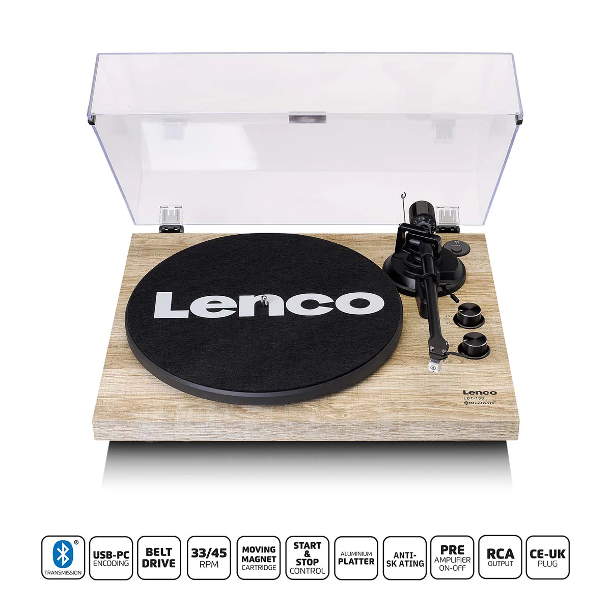LENCO LBT-188PI - Platenspeler met Bluetooth® transmissie, hout - Image 11