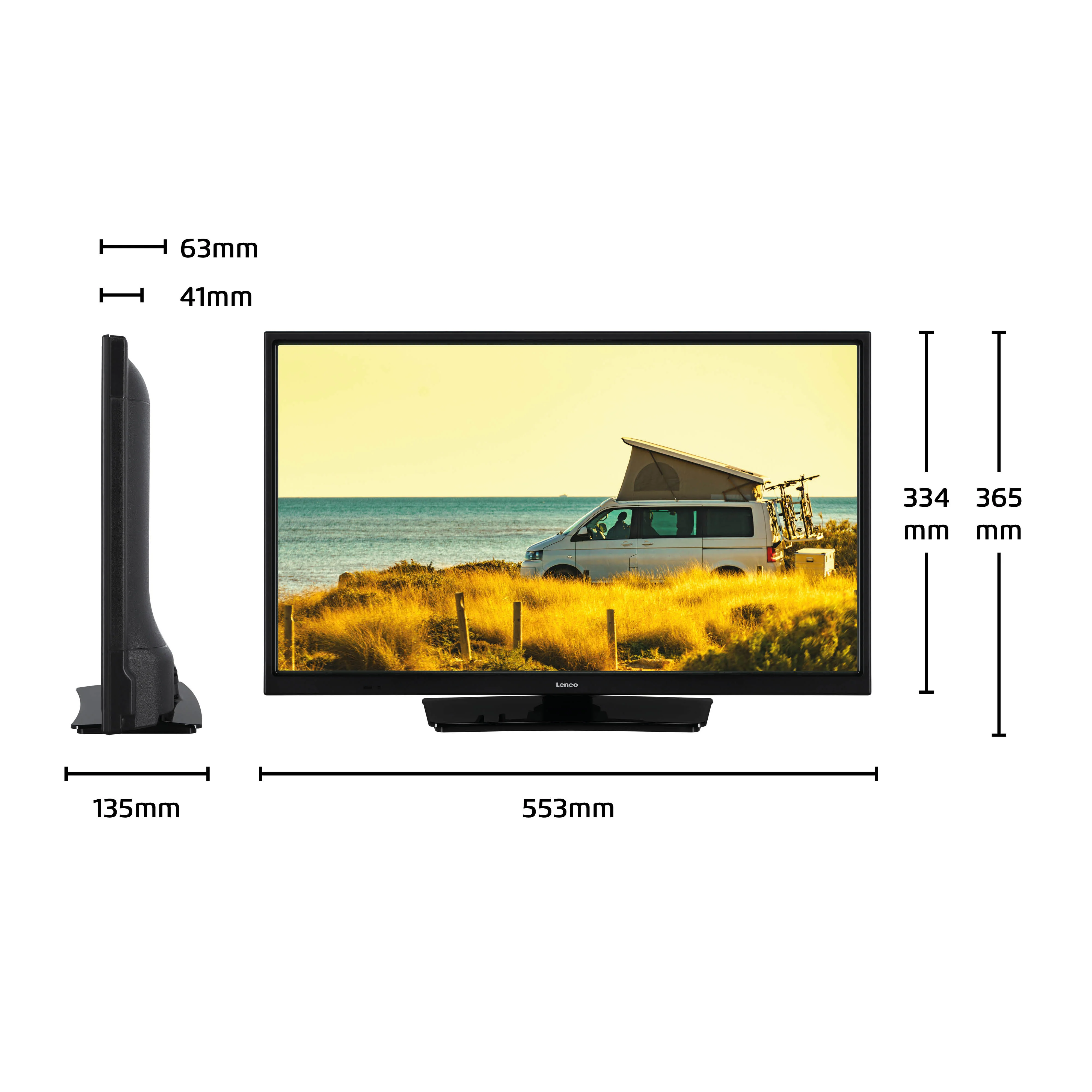 LENCO LED-2463BK (V2) - 24" Android Smart TV met 12V auto adapter, zwart - Image 13