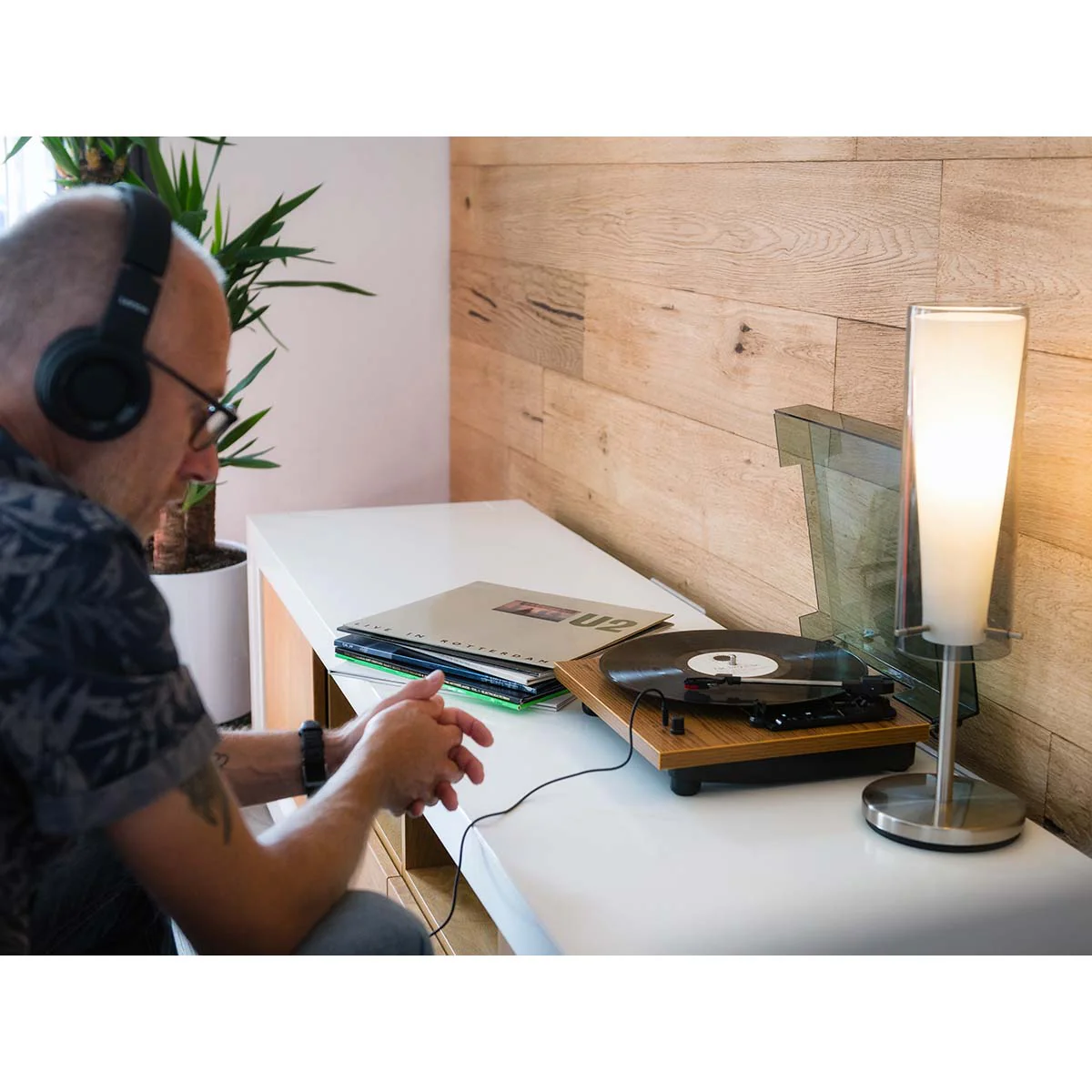 LENCO LS-10WD - Platenspeler met ingebouwde speakers - Hout - Image 12