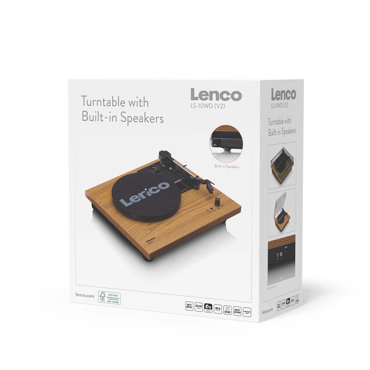 LENCO LS-10WD - Platenspeler met ingebouwde speakers - Hout - Image 14