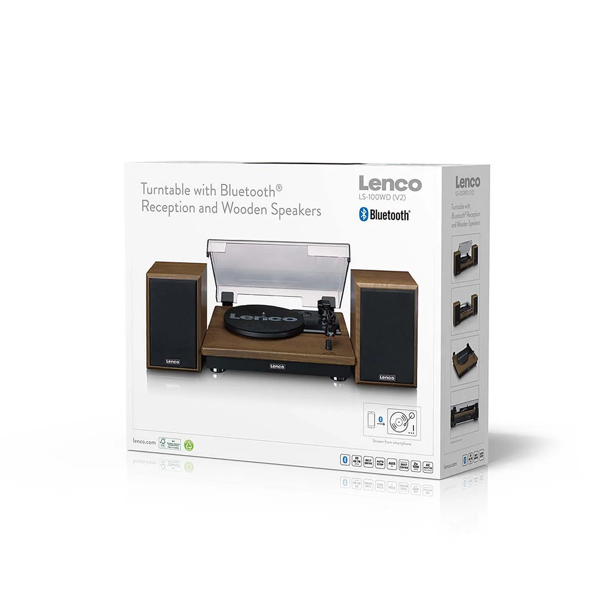 LENCO LS-100WD - Platenspeler met 2 externe speakers - Hout - Image 14
