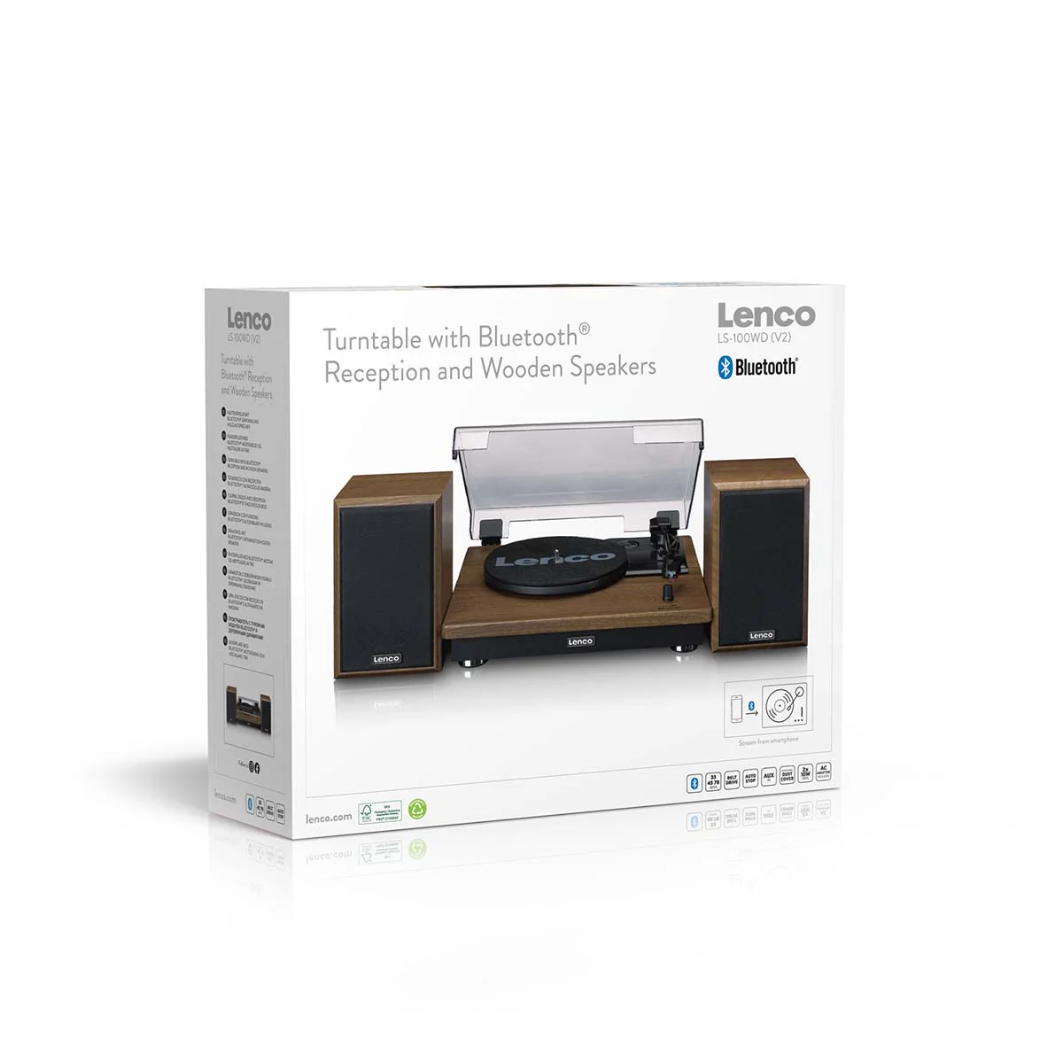 LENCO LS-100WD - Platenspeler met 2 externe speakers - Hout - Image 15