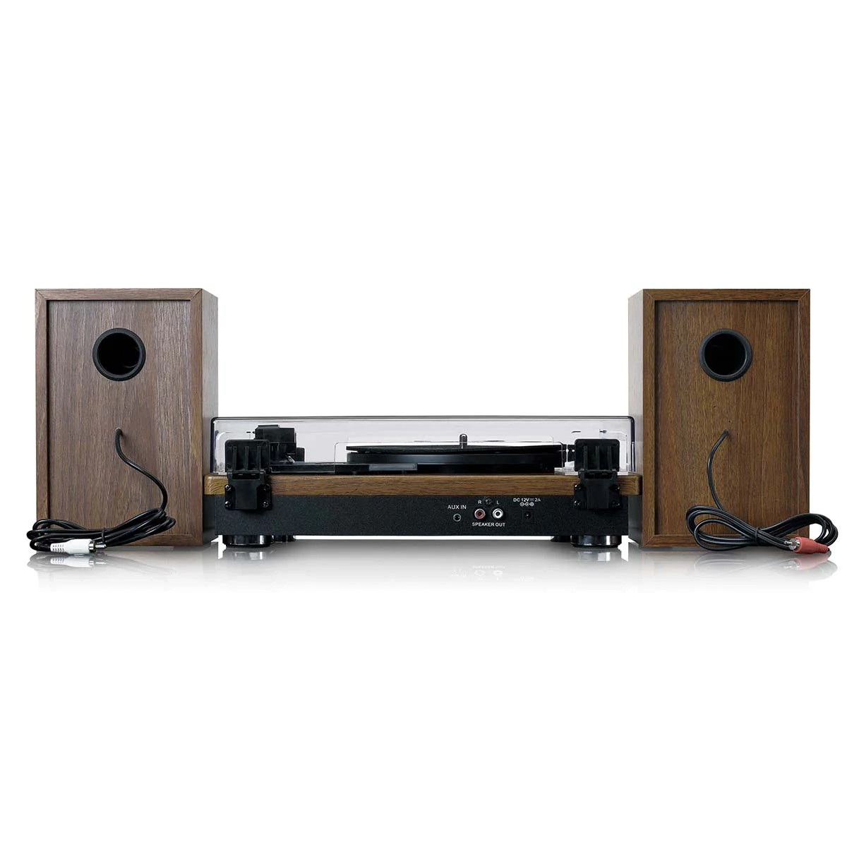 LENCO LS-100WD - Platenspeler met 2 externe speakers - Hout - Image 3