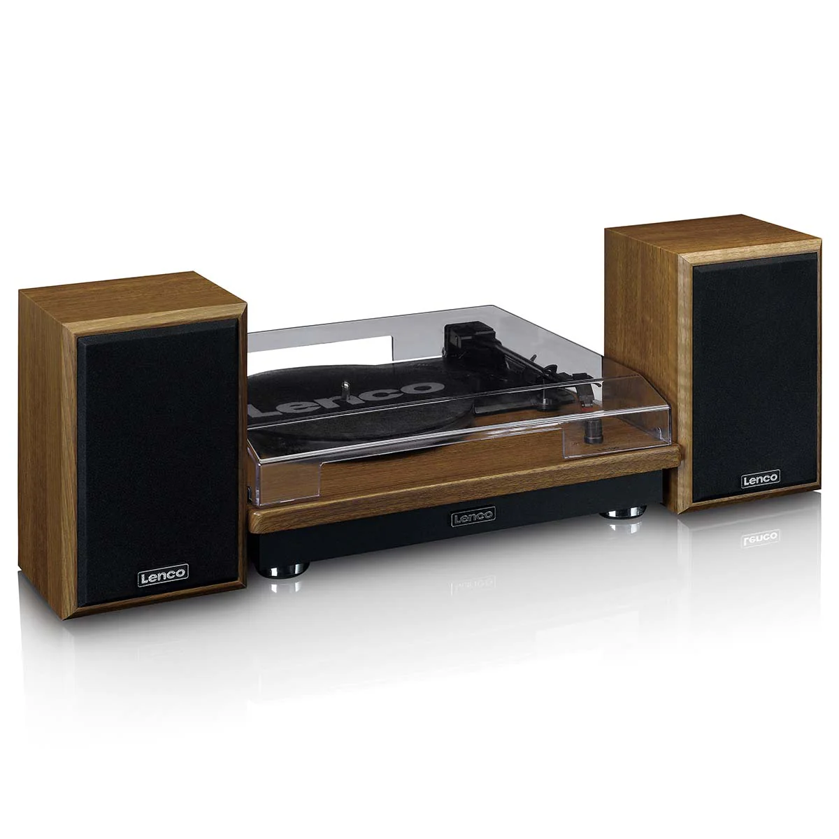LENCO LS-100WD - Platenspeler met 2 externe speakers - Hout - Image 5