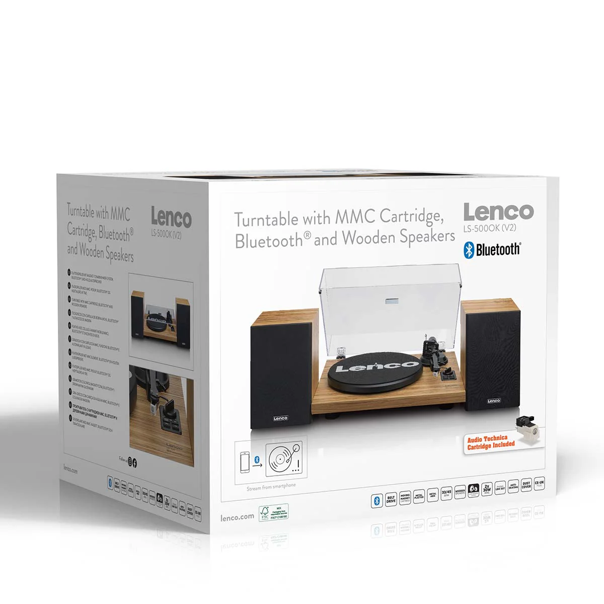 LENCO LS-500OK - Platenspeler met ingebouwde versterker en Bluetooth® plus 2 externe speakers - Hout - Image 15