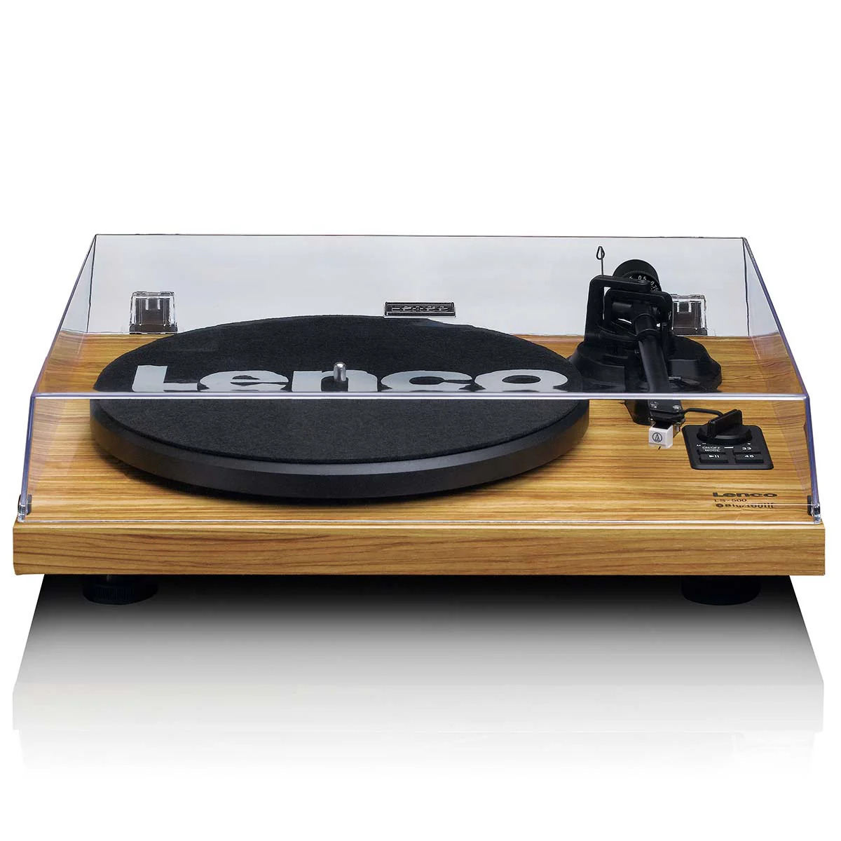 LENCO LS-500OK - Platenspeler met ingebouwde versterker en Bluetooth® plus 2 externe speakers - Hout - Image 3