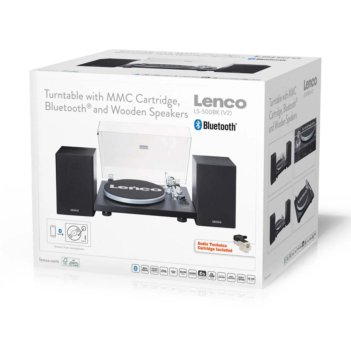 LENCO LS-500BK - Platenspeler met ingebouwde versterker en Bluetooth® plus 2 externe speakers - Image 15