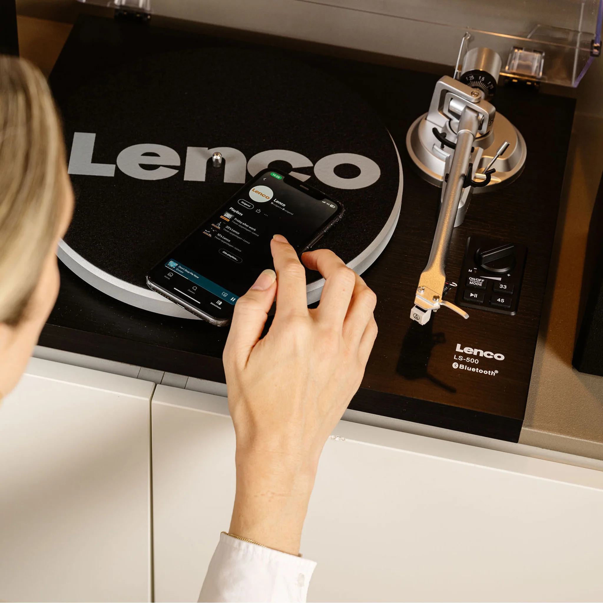 LENCO LS-500BK - Platenspeler met ingebouwde versterker en Bluetooth® plus 2 externe speakers - Image 16