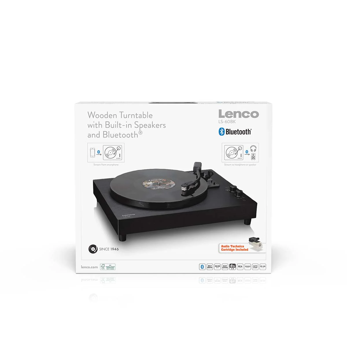 Lenco LS-60BK - Houten platenspeler met Bluetooth en ingebouwde speakers - Zwart - Image 14