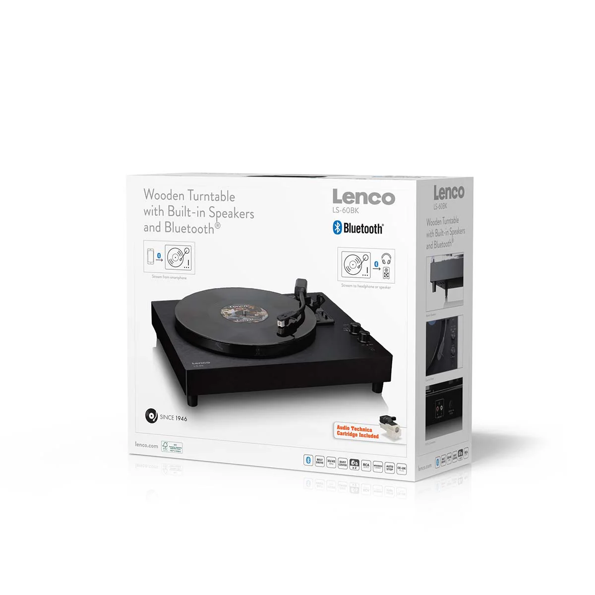 Lenco LS-60BK - Houten platenspeler met Bluetooth en ingebouwde speakers - Zwart - Image 15