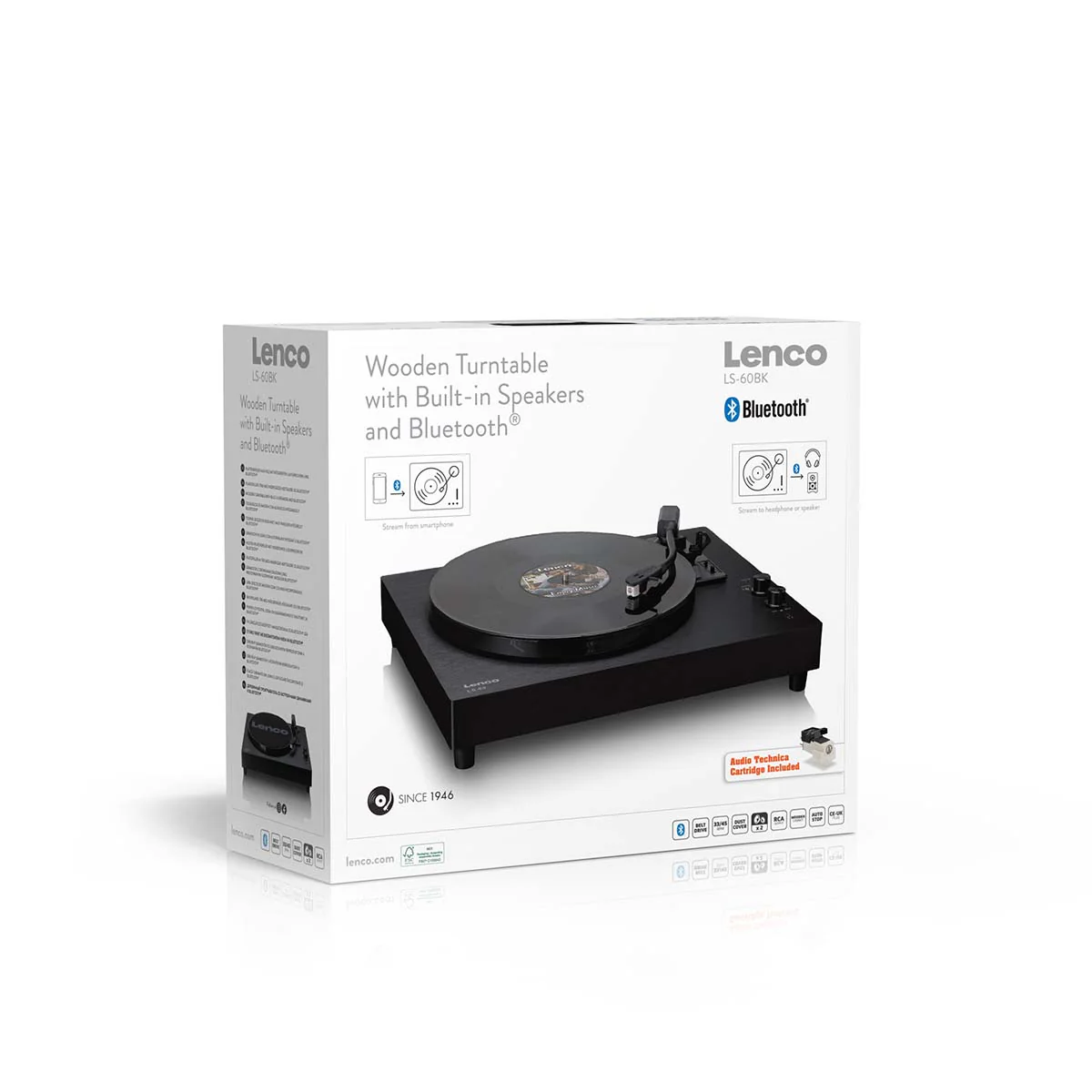 Lenco LS-60BK - Houten platenspeler met Bluetooth en ingebouwde speakers - Zwart - Image 16