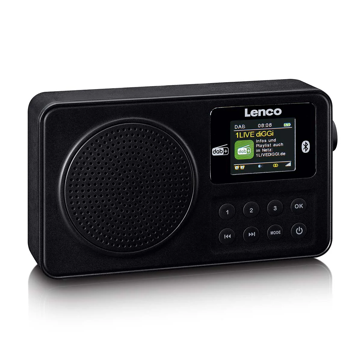 LENCO PDR-033BK - Draagbare DAB+/FM radio met Bluetooth® en oplaadbare batterij - Zwart - Image 5