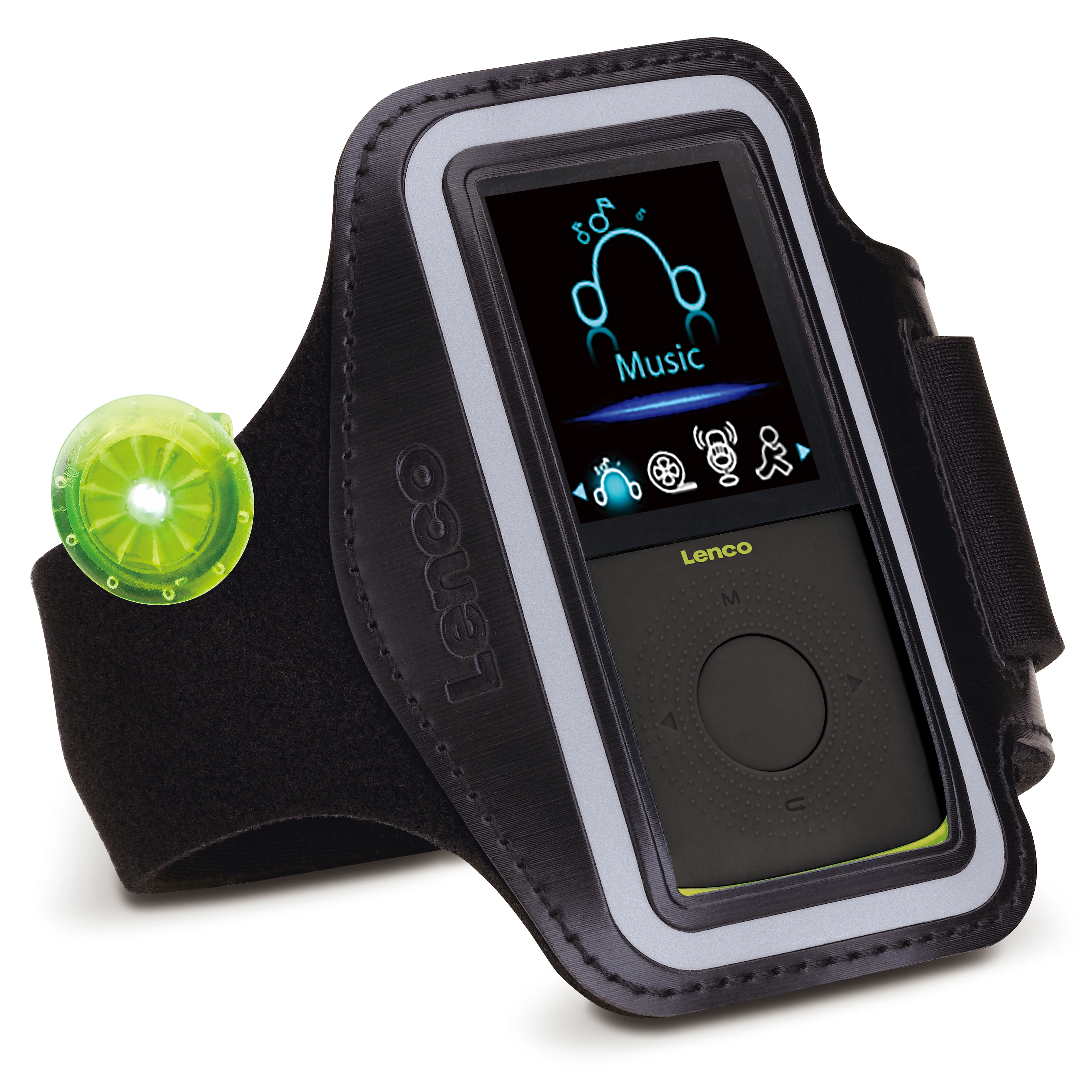 LENCO PODO-153LM - Sport MP3/4 Speler met stappenteller en sport oordopjes en sport armband - Lime - Image 4