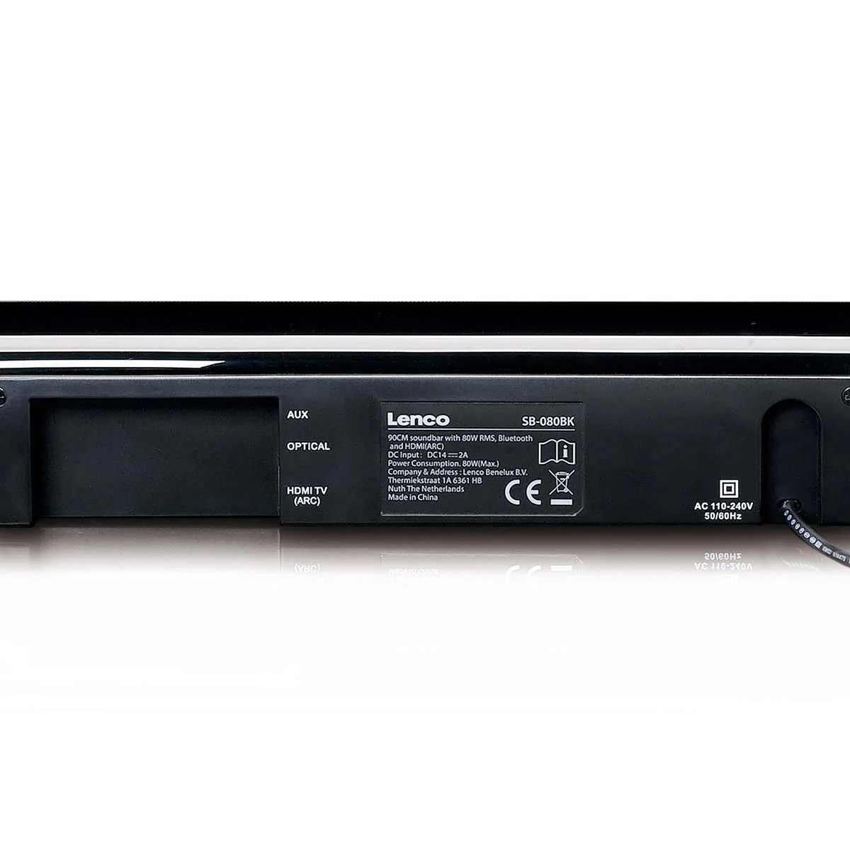 LENCO SB-080 BK-90 cm Soundbar - 80w - Bluetooth® - USB - HDMI - ingebouwde subwoofer - Zwart - Image 5