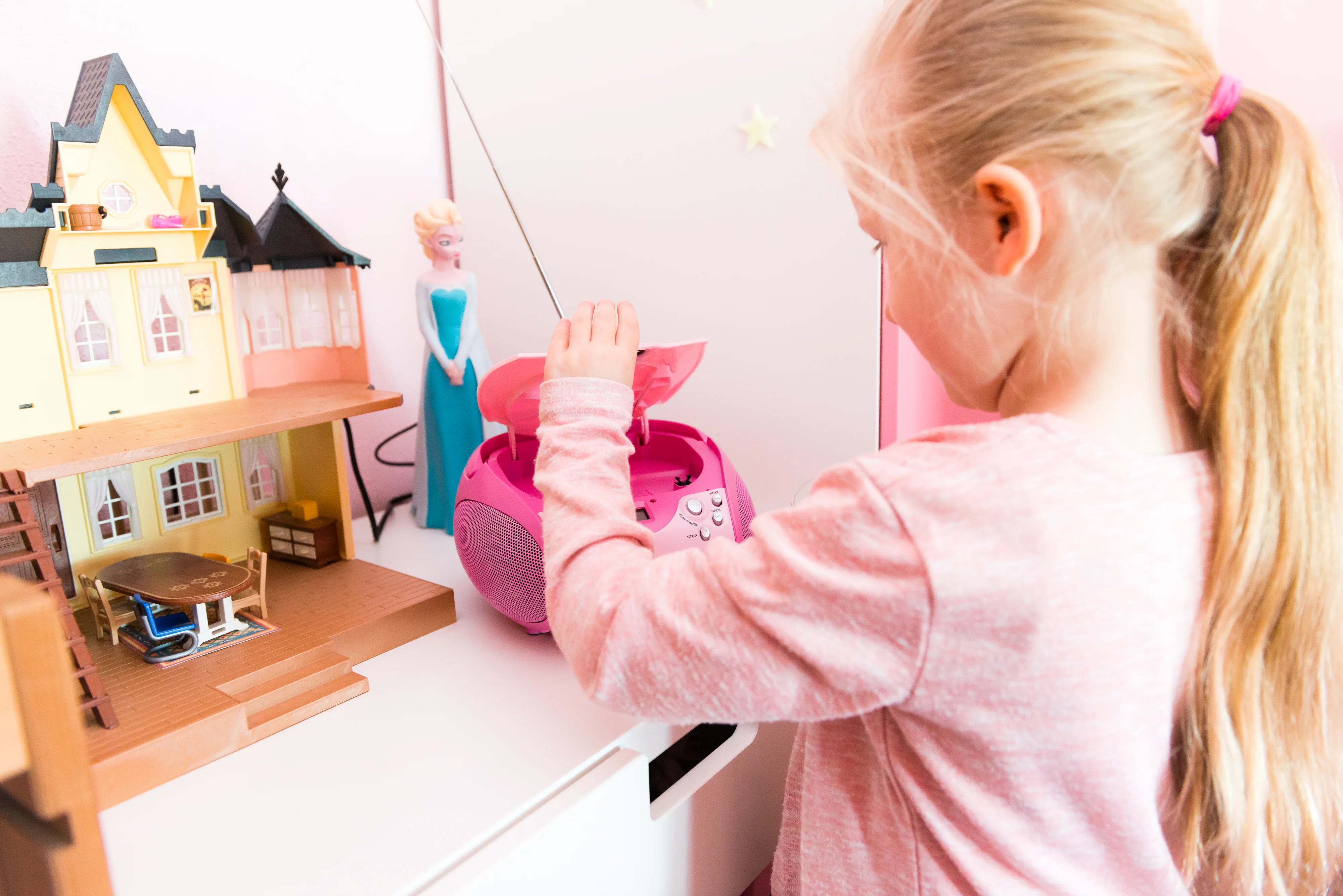 LENCO SCD-24 Pink - Draagbare stereo FM radio met CD-speler - Roze - Image 19