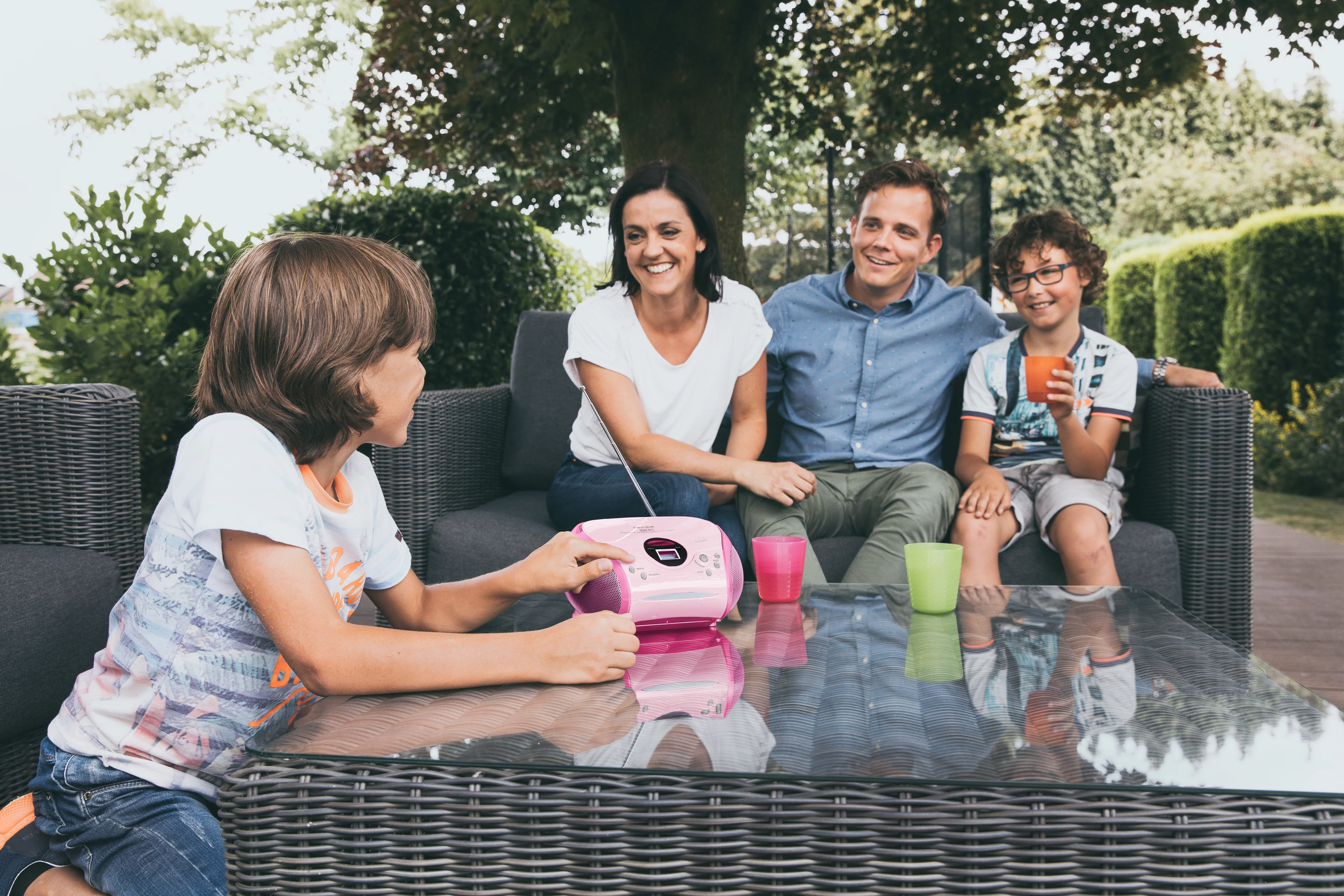 LENCO SCD-24 Pink - Draagbare stereo FM radio met CD-speler - Roze - Image 22