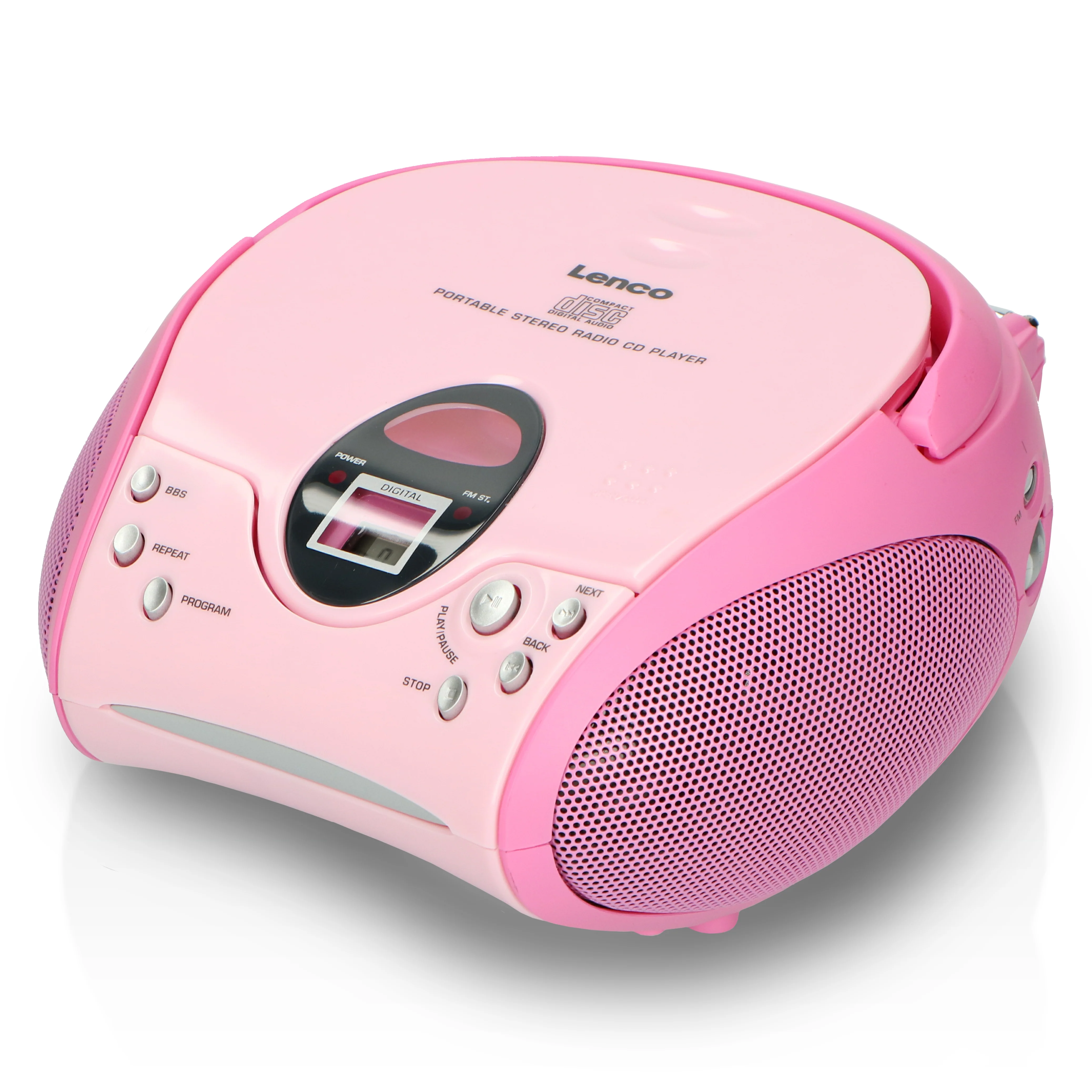 LENCO SCD-24 Pink - Draagbare stereo FM radio met CD-speler - Roze - Image 6