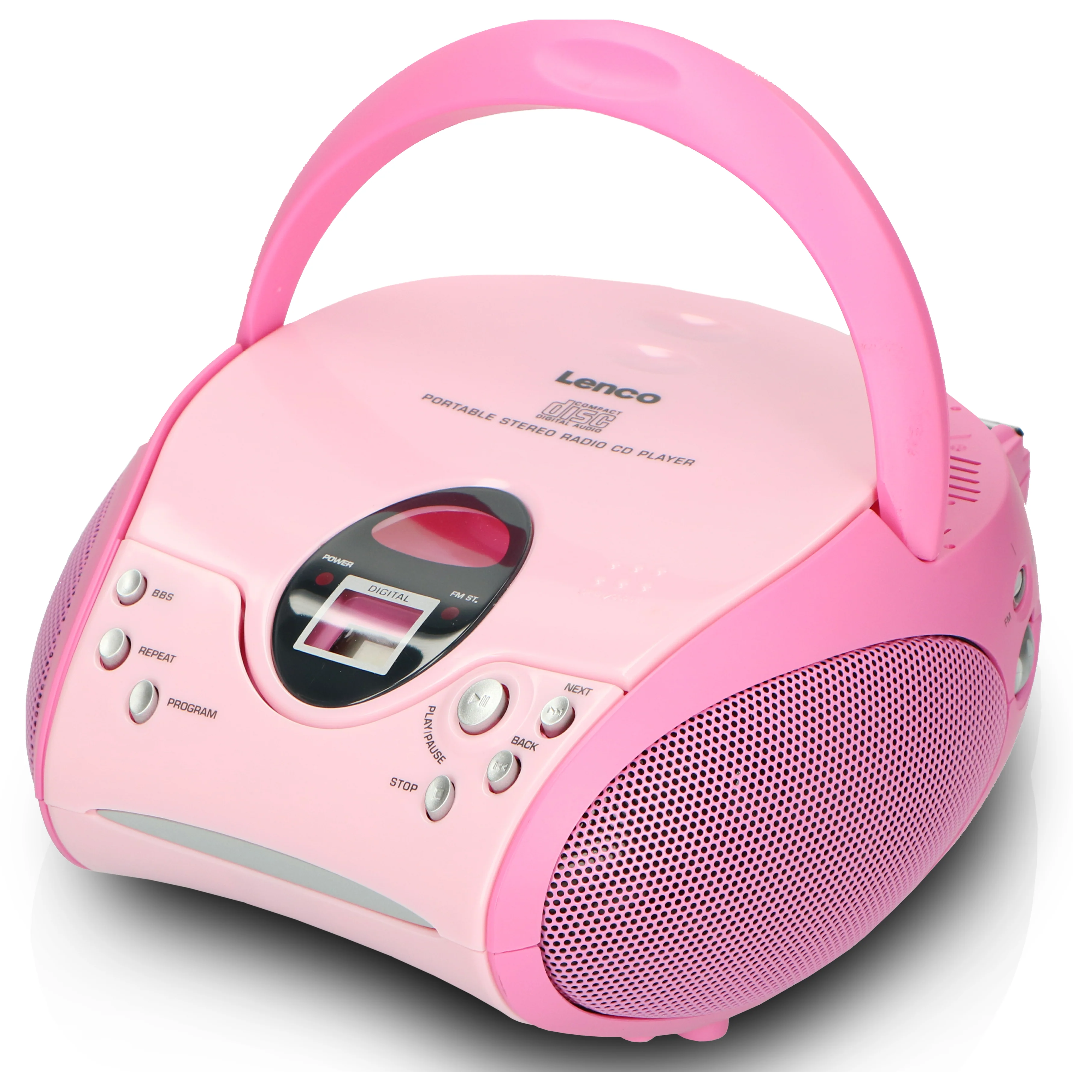 LENCO SCD-24 Pink - Draagbare stereo FM radio met CD-speler - Roze - Image 7