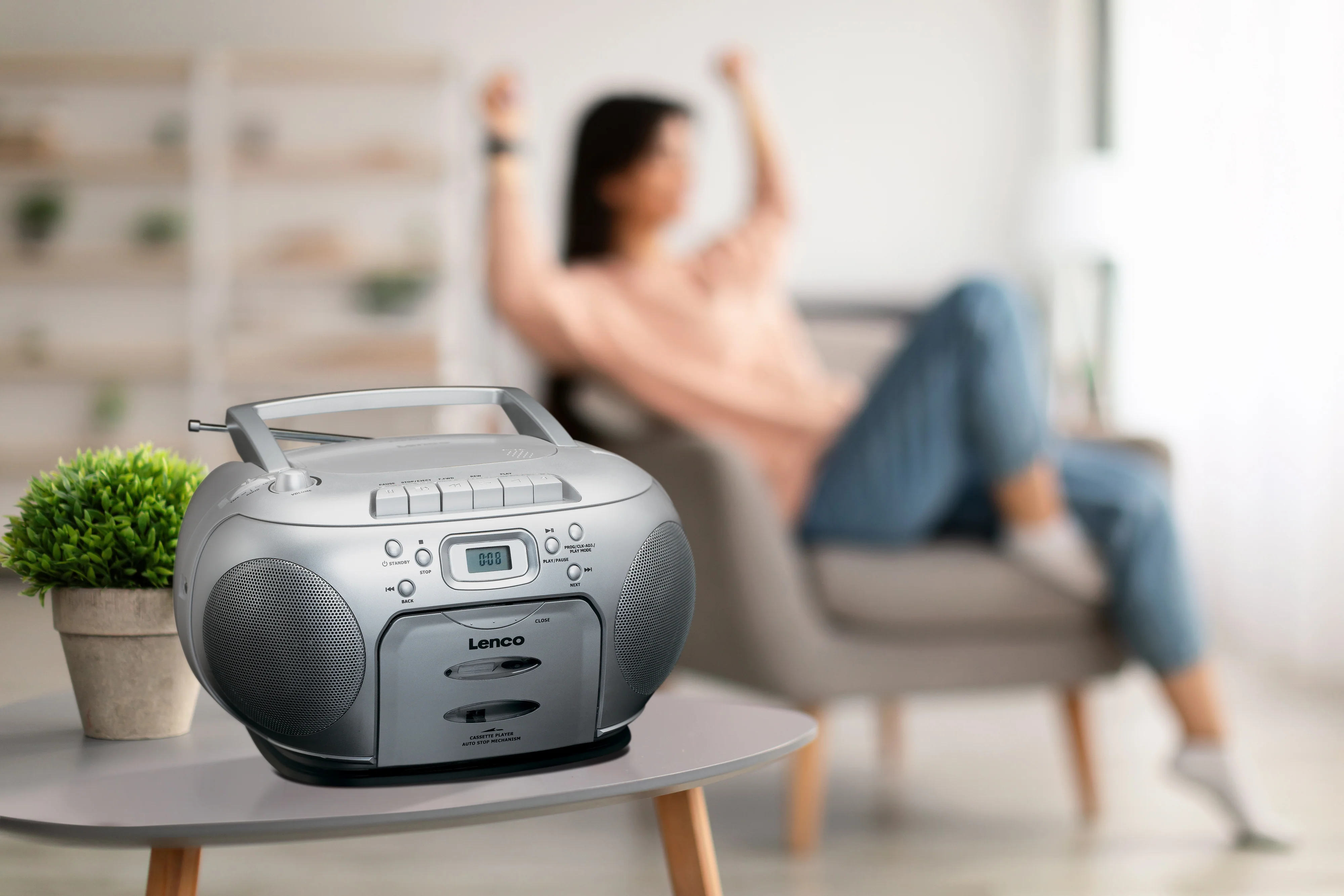 LENCO SCD-420SI - Portable stereo FM Radio CD - Cassettespeler - Image 16