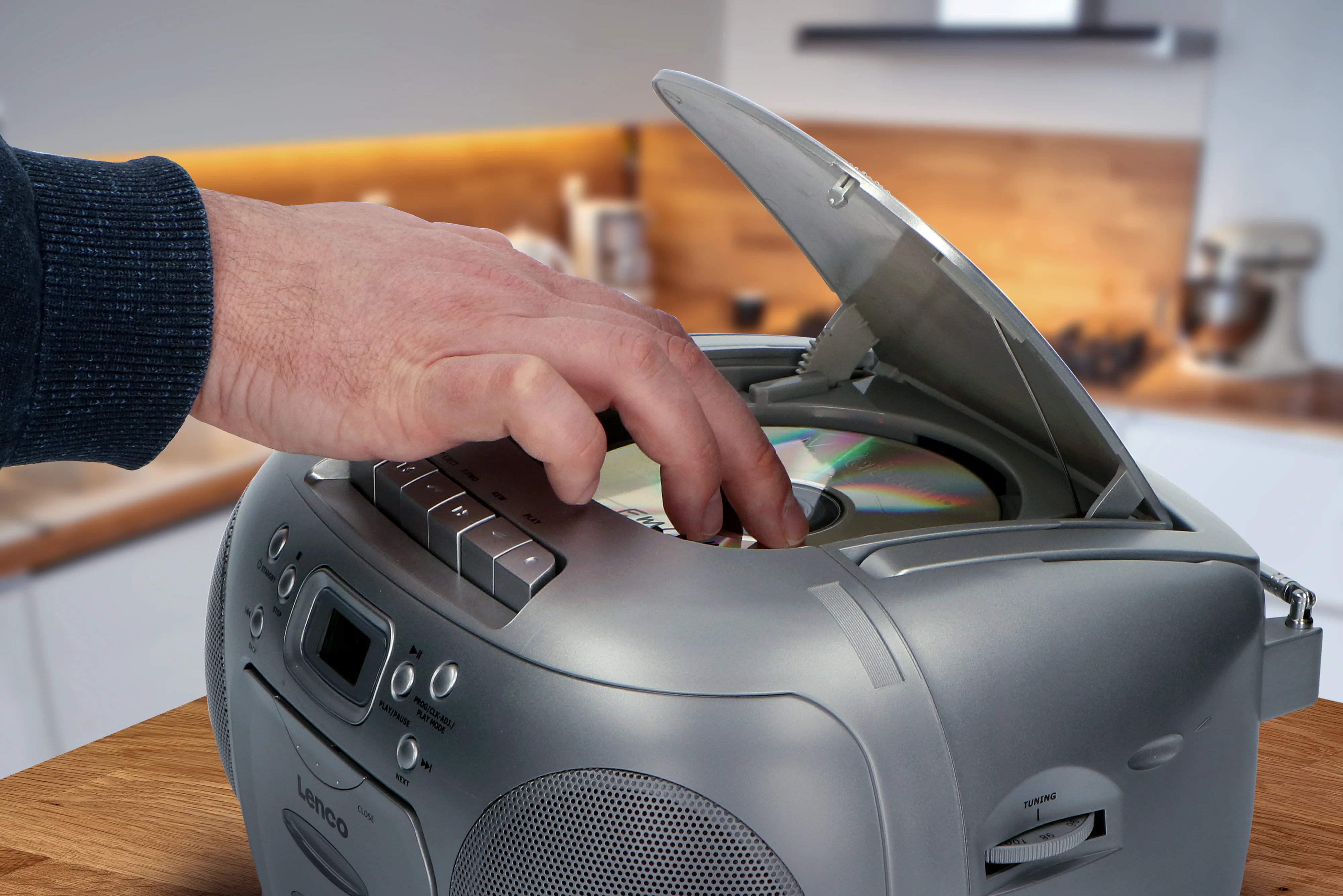 LENCO SCD-420SI - Portable stereo FM Radio CD - Cassettespeler - Image 19