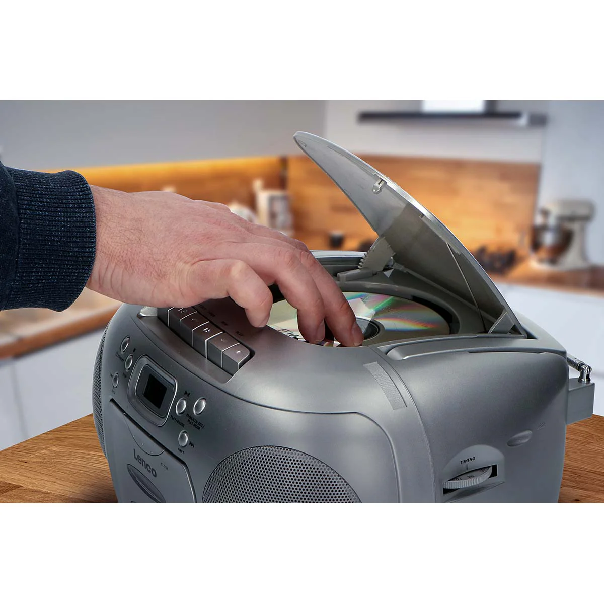 LENCO SCD-420SI - Portable stereo FM Radio CD - Cassettespeler - Image 6