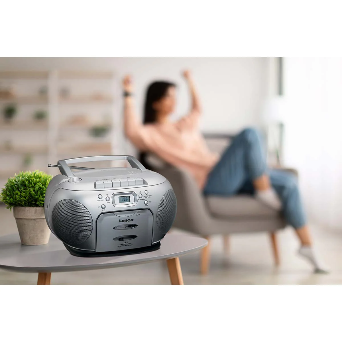 LENCO SCD-420SI - Portable stereo FM Radio CD - Cassettespeler - Image 9