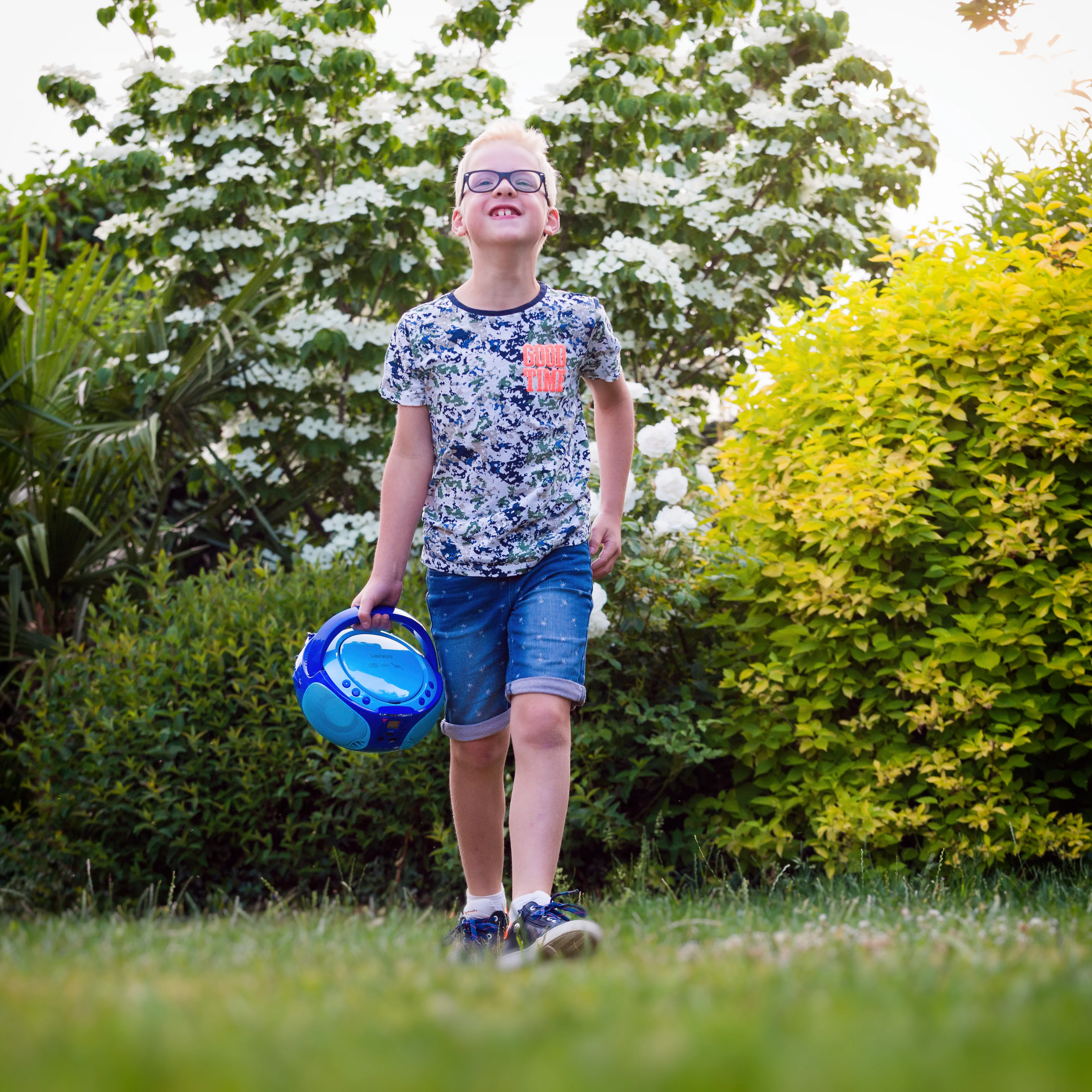 LENCO SCD-650BU Draagbare FM Radio CD/MP3/USB microfoon en licht effecten - Blauw - Image 13