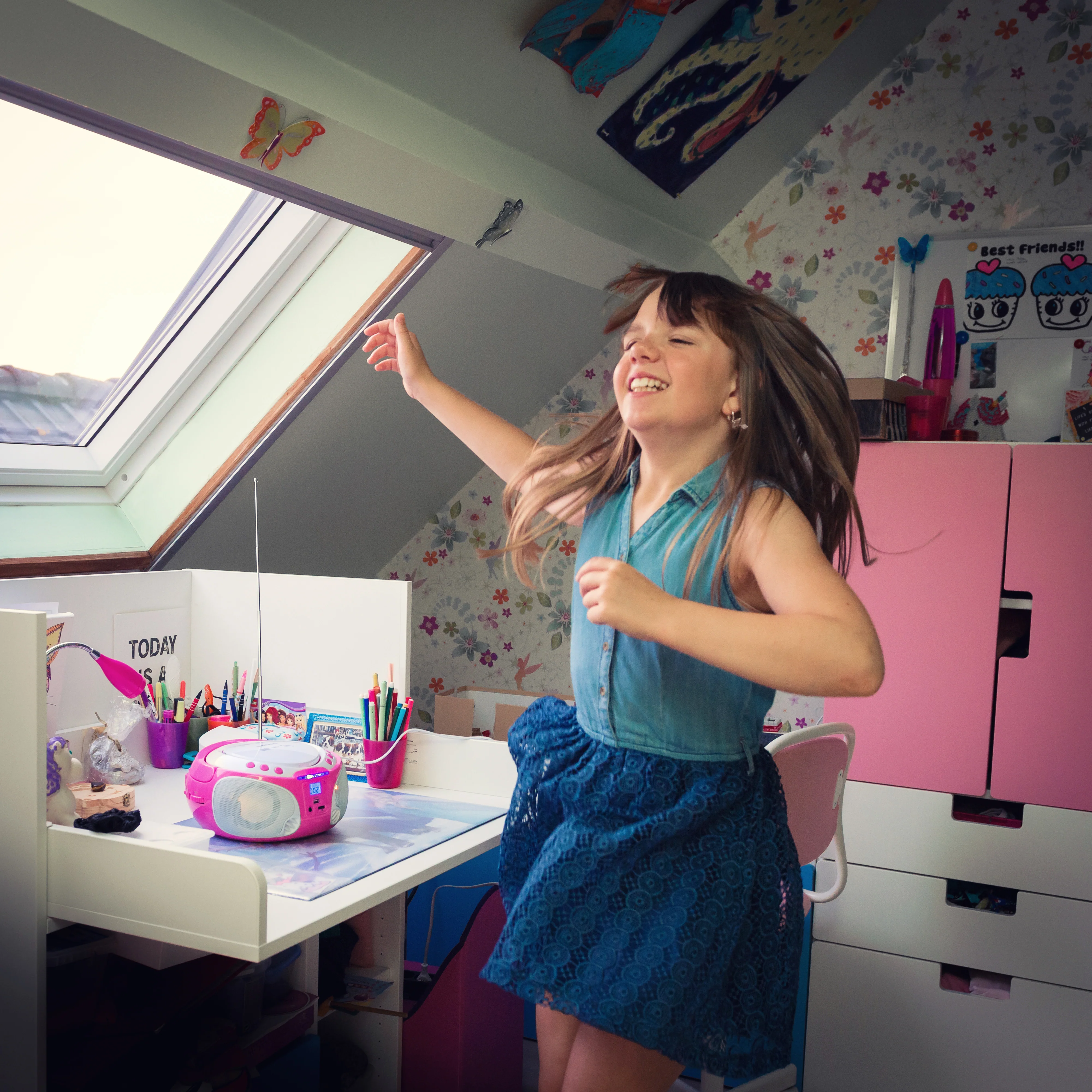 LENCO SCD-650PK - Draagbare FM Radio CD/MP3/USB speler microfoon en licht effecten - Roze - Image 19