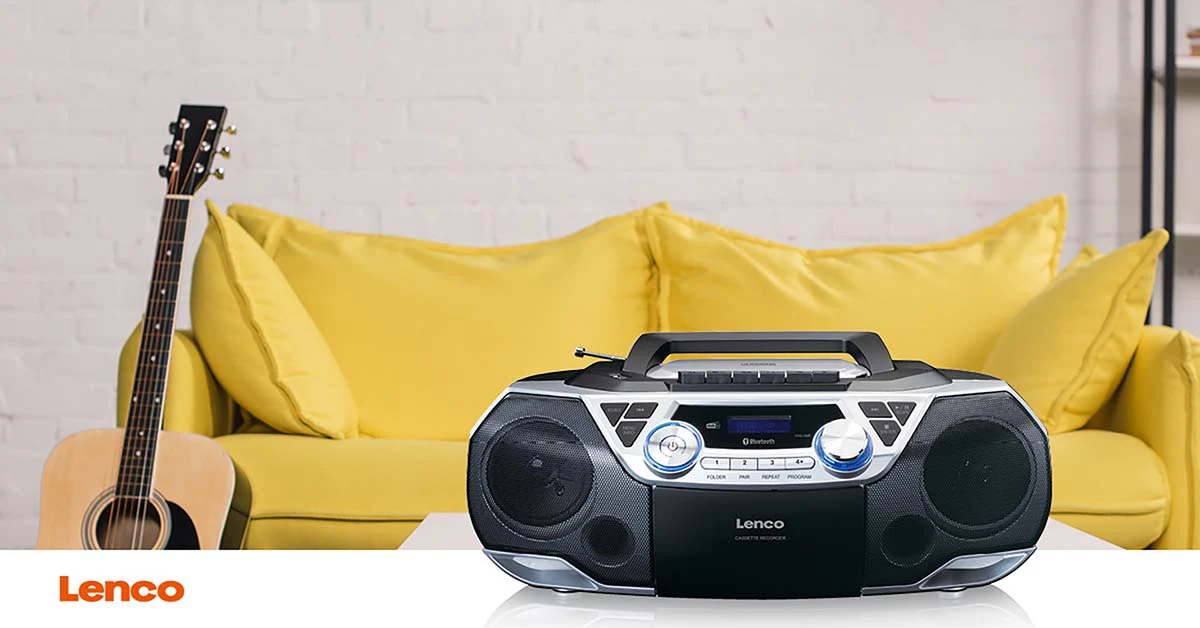 LENCO SCD-720SI - Draagbare boombox met DAB+/FM radio, Bluetooth®, CD, casette recorder en USB speler - Zilver - Image 15