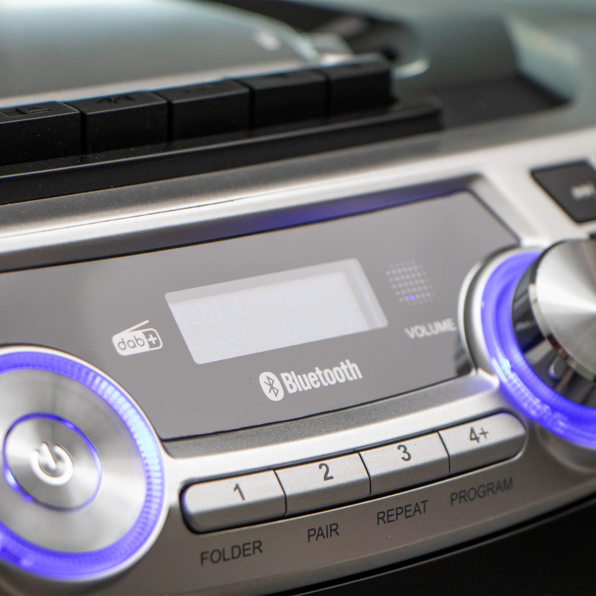 LENCO SCD-720SI - Draagbare boombox met DAB+/FM radio, Bluetooth®, CD, casette recorder en USB speler - Zilver - Image 8