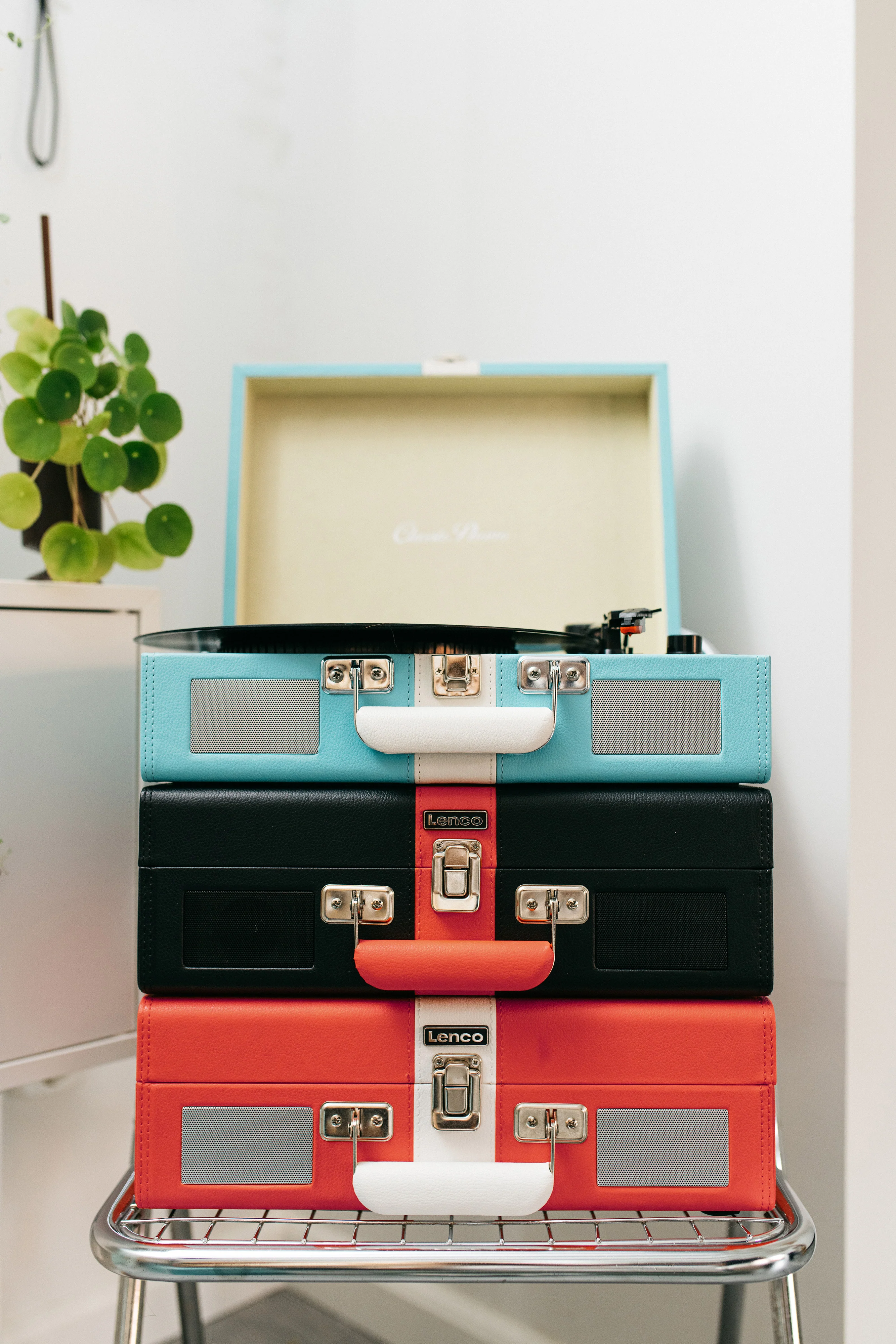 CLASSIC PHONO TT-110BKRD - Platenspeler met Bluetooth® ontvangst en ingebouwde speakers - Zwart Rood - Image 10