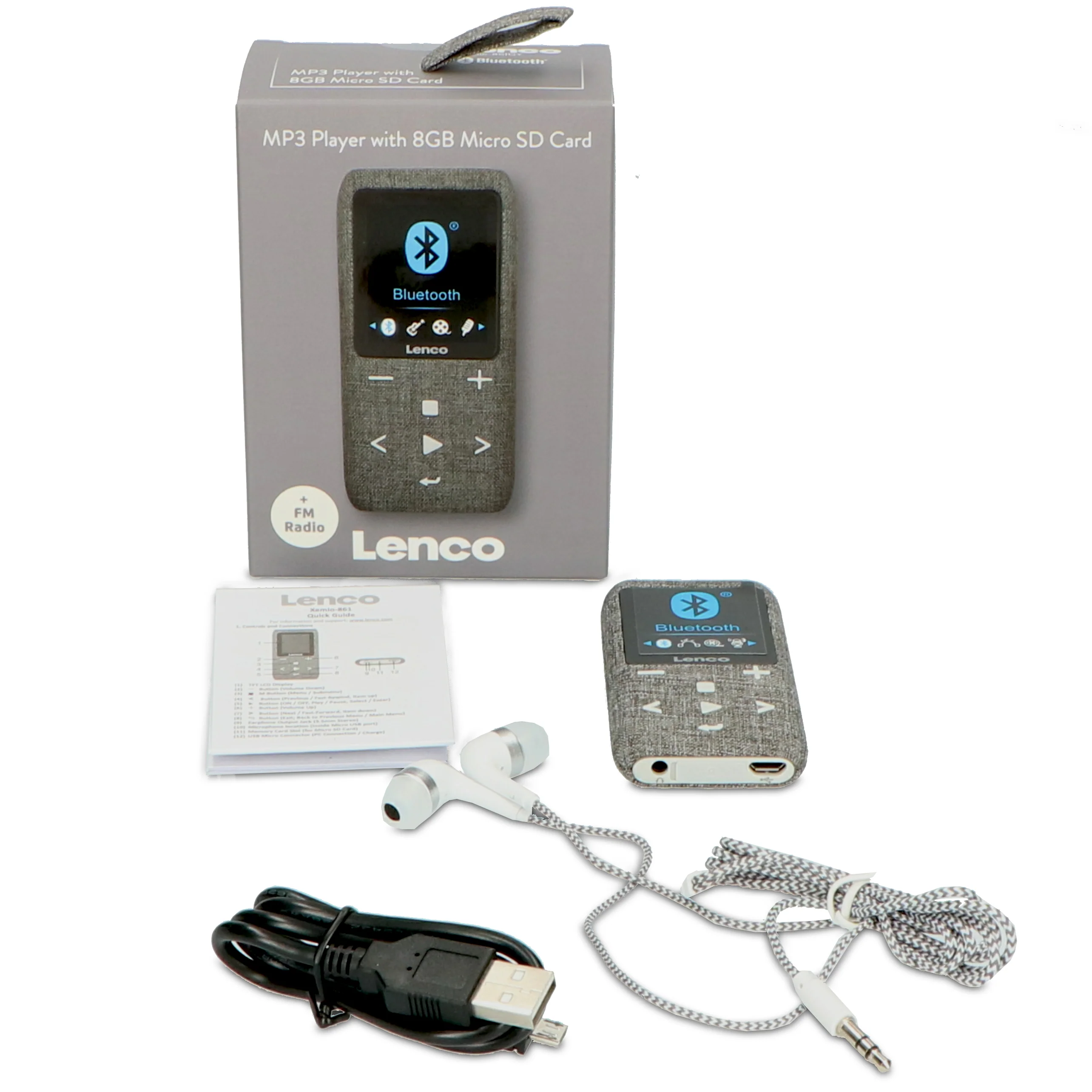 LENCO XEMIO-861GY - MP3/MP4 Player met Bluetooth® 8GB Micro SD Card - Grijs - Image 11