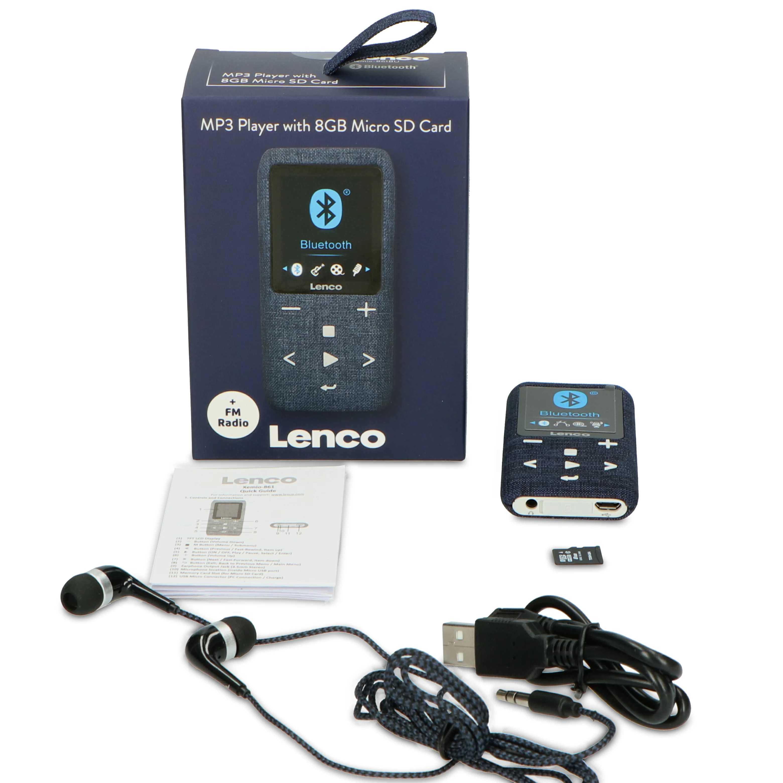 LENCO XEMIO-861BU - MP3/MP4 Player met Bluetooth® 8GB Micro SD Card - Blauw - Image 10