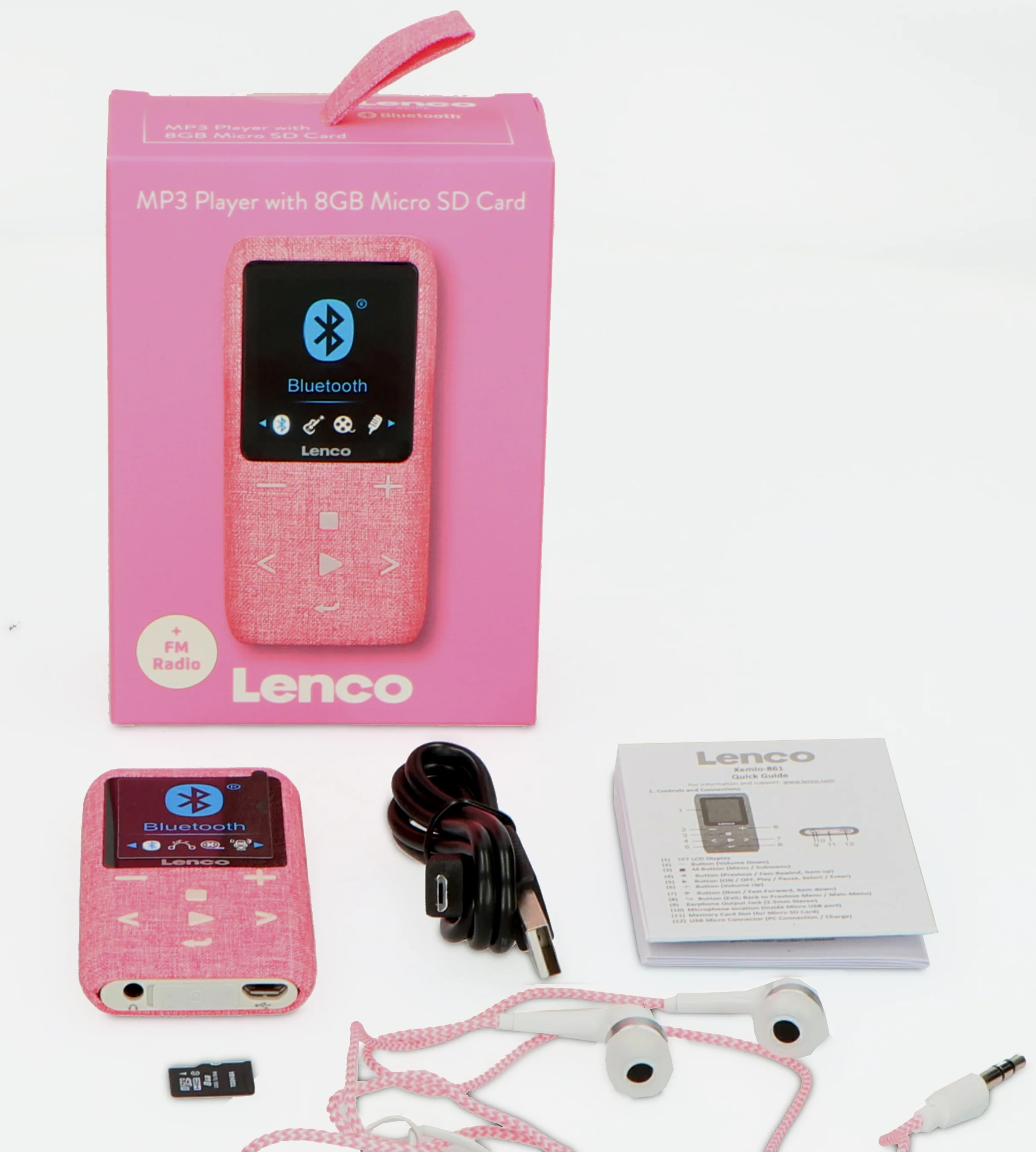 LENCO Xemio-861PK - MP3/MP4 Player met Bluetooth® 8GB Micro SD Card - Roze - Image 11